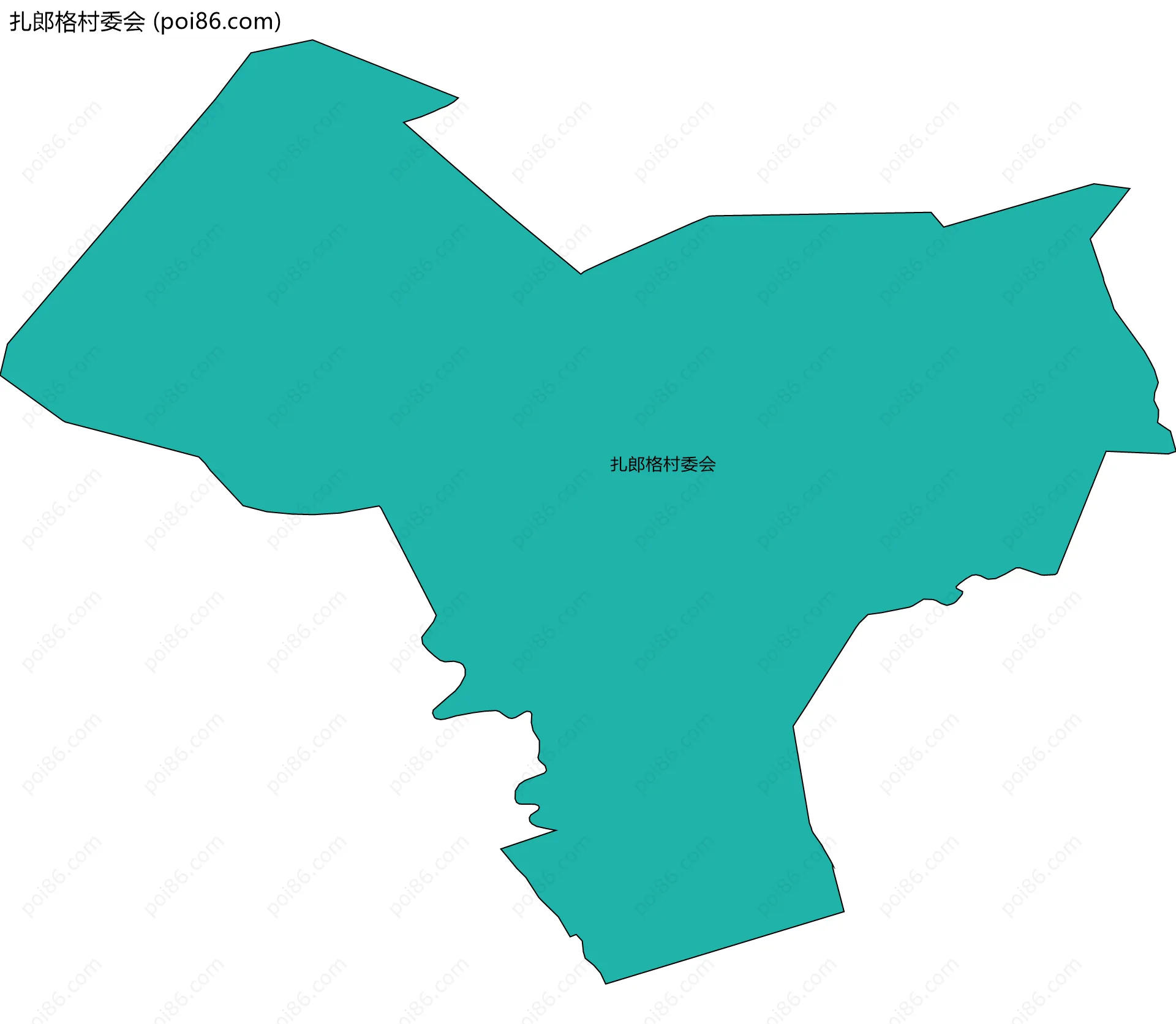 扎郎格村委会边界地图