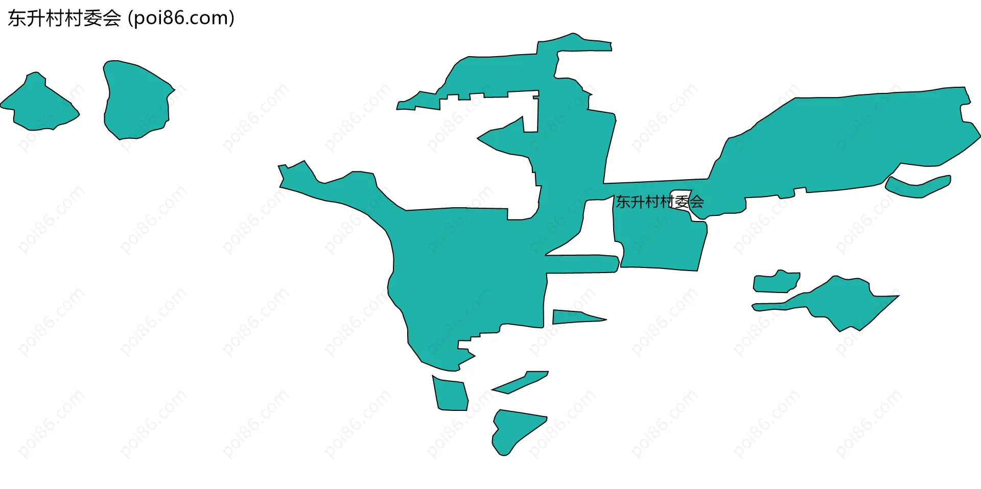 东升村村委会边界地图