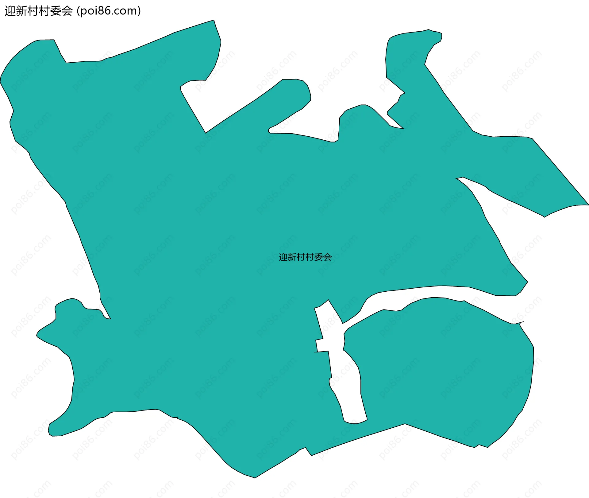迎新村村委会边界地图