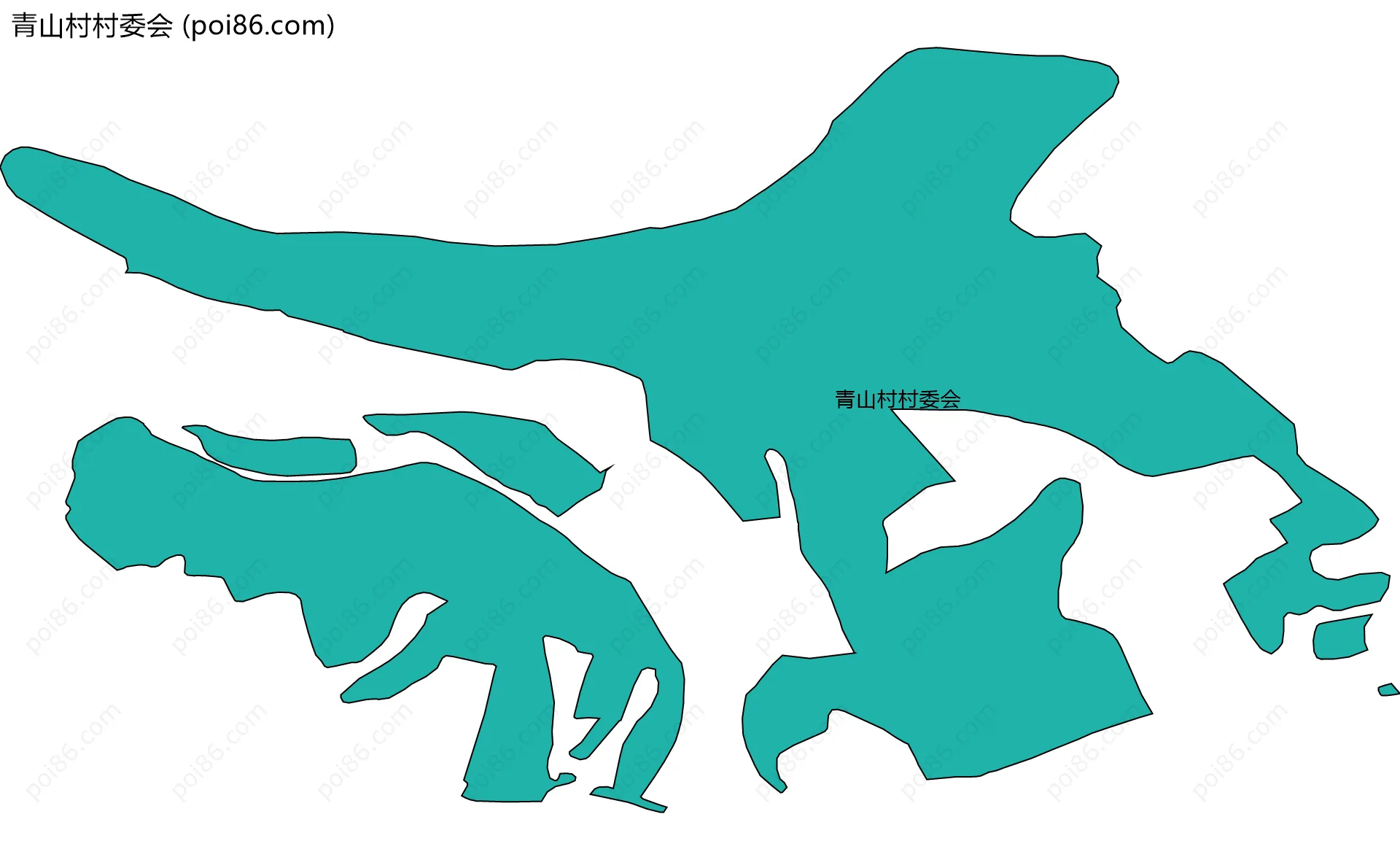 青山村村委会边界地图