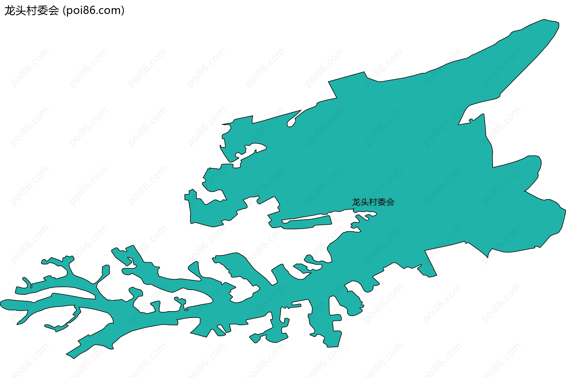 龙头村委会边界地图