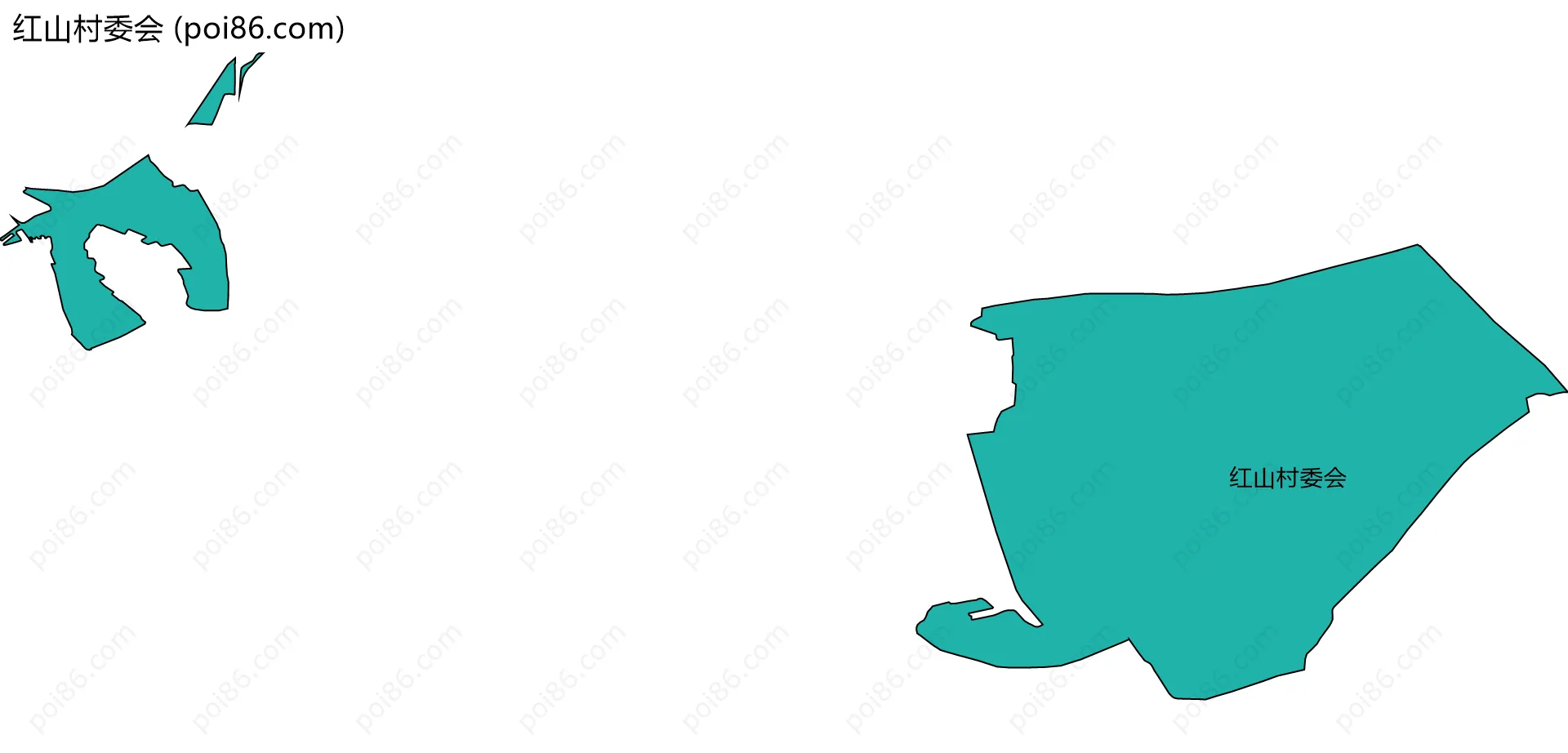 红山村委会边界地图