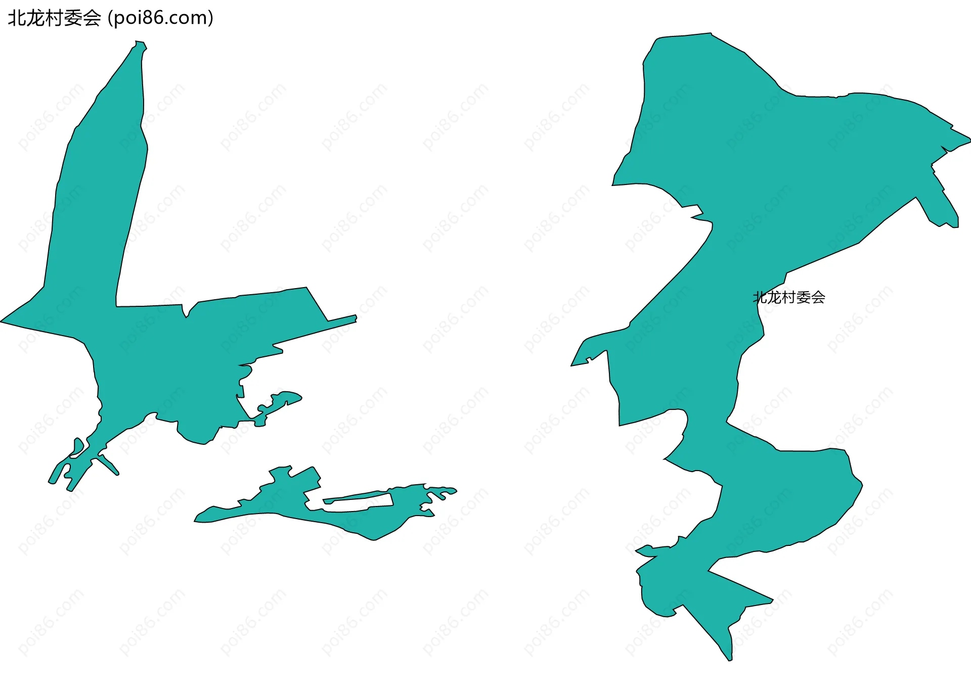 北龙村委会边界地图