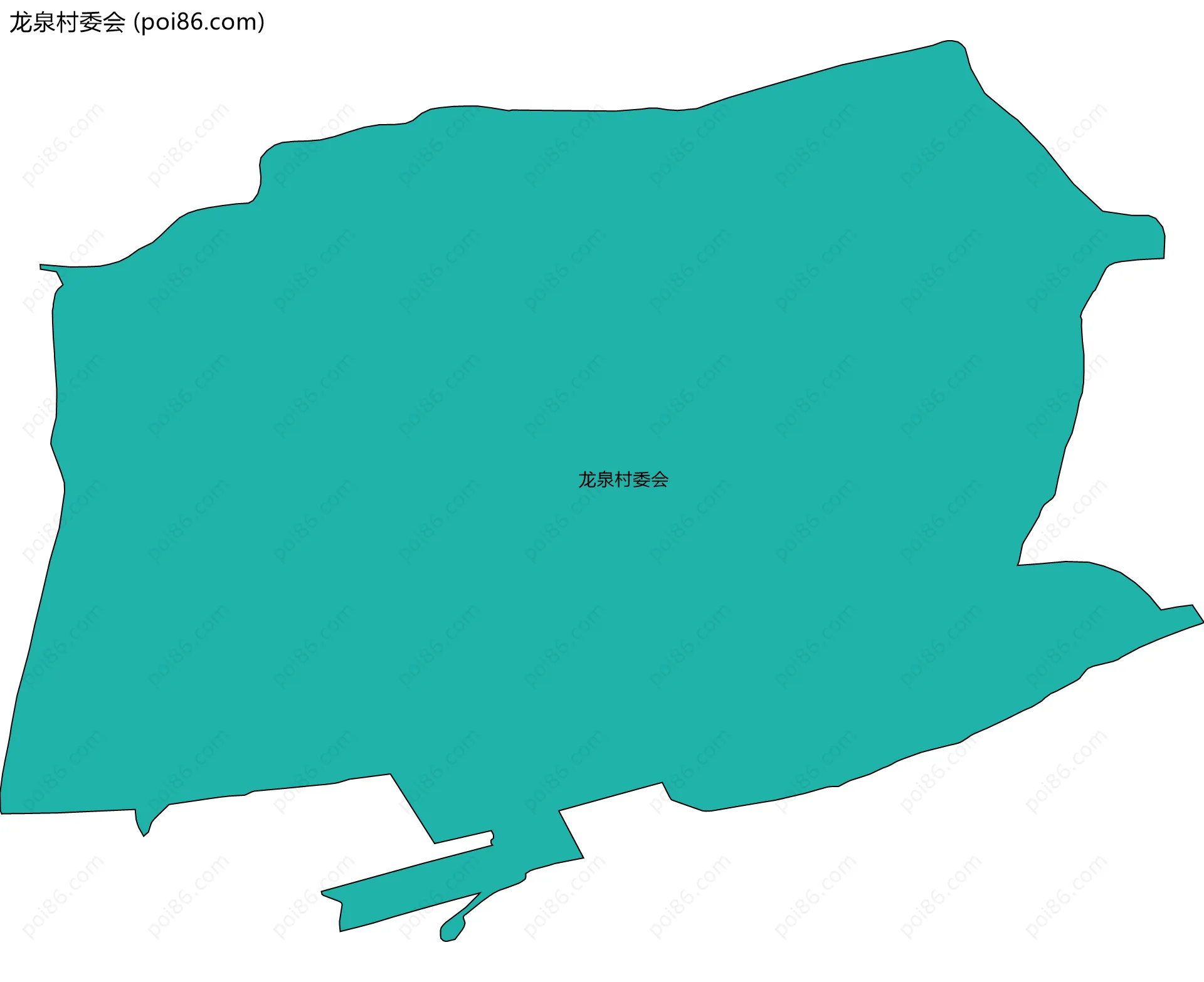 龙泉村委会边界地图