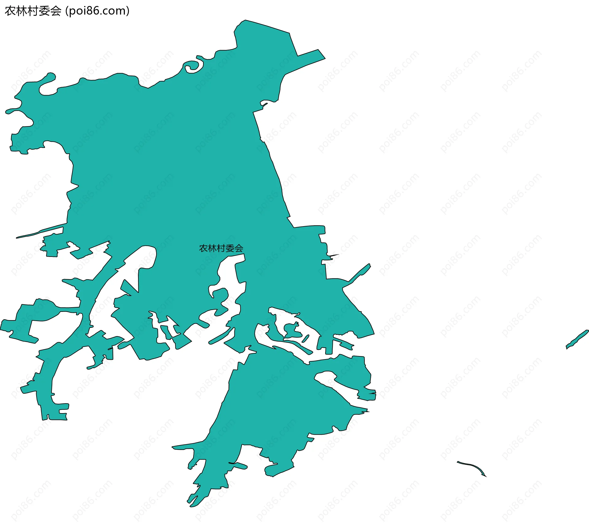 农林村委会边界地图