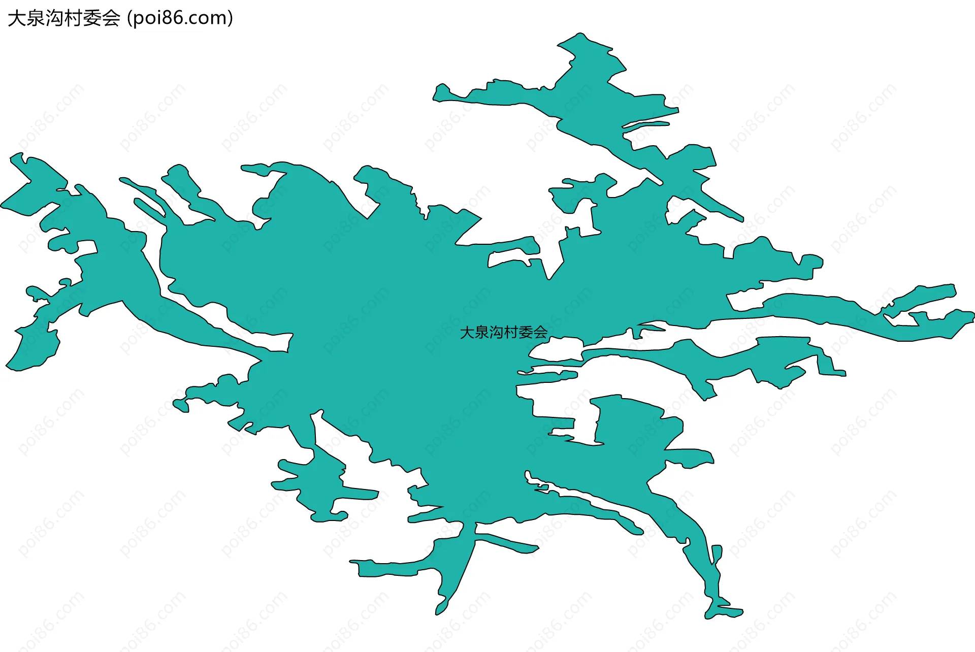 大泉沟村委会边界地图