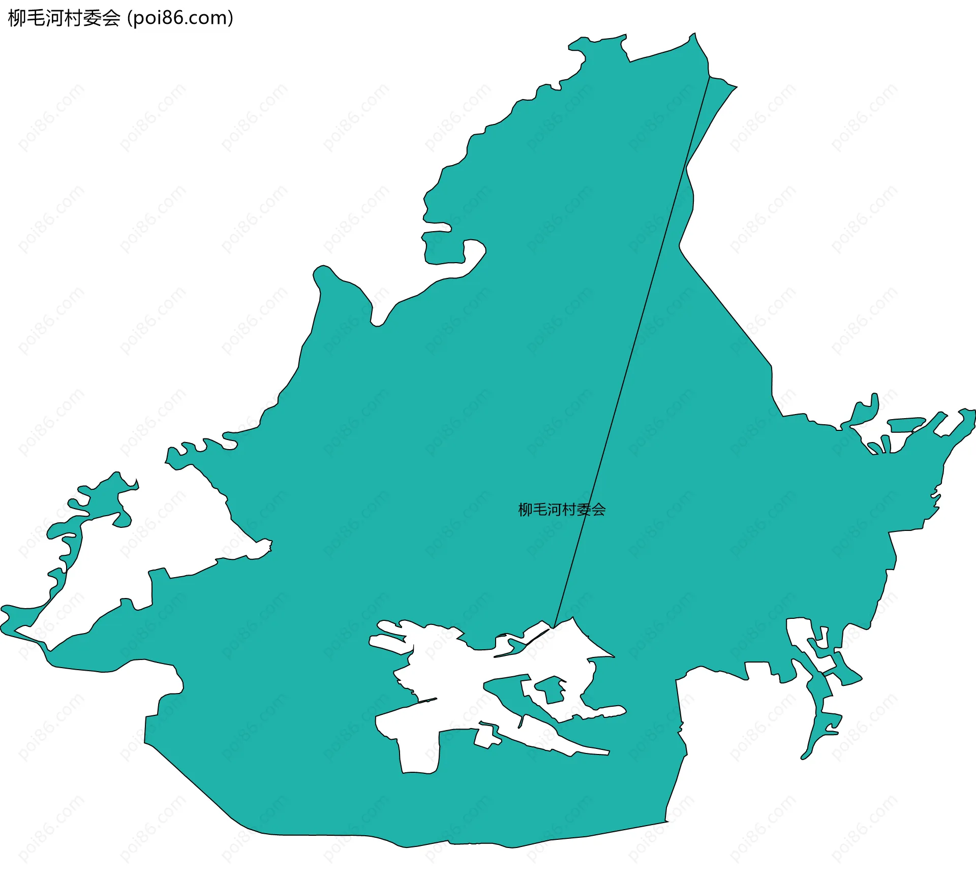 柳毛河村委会边界地图