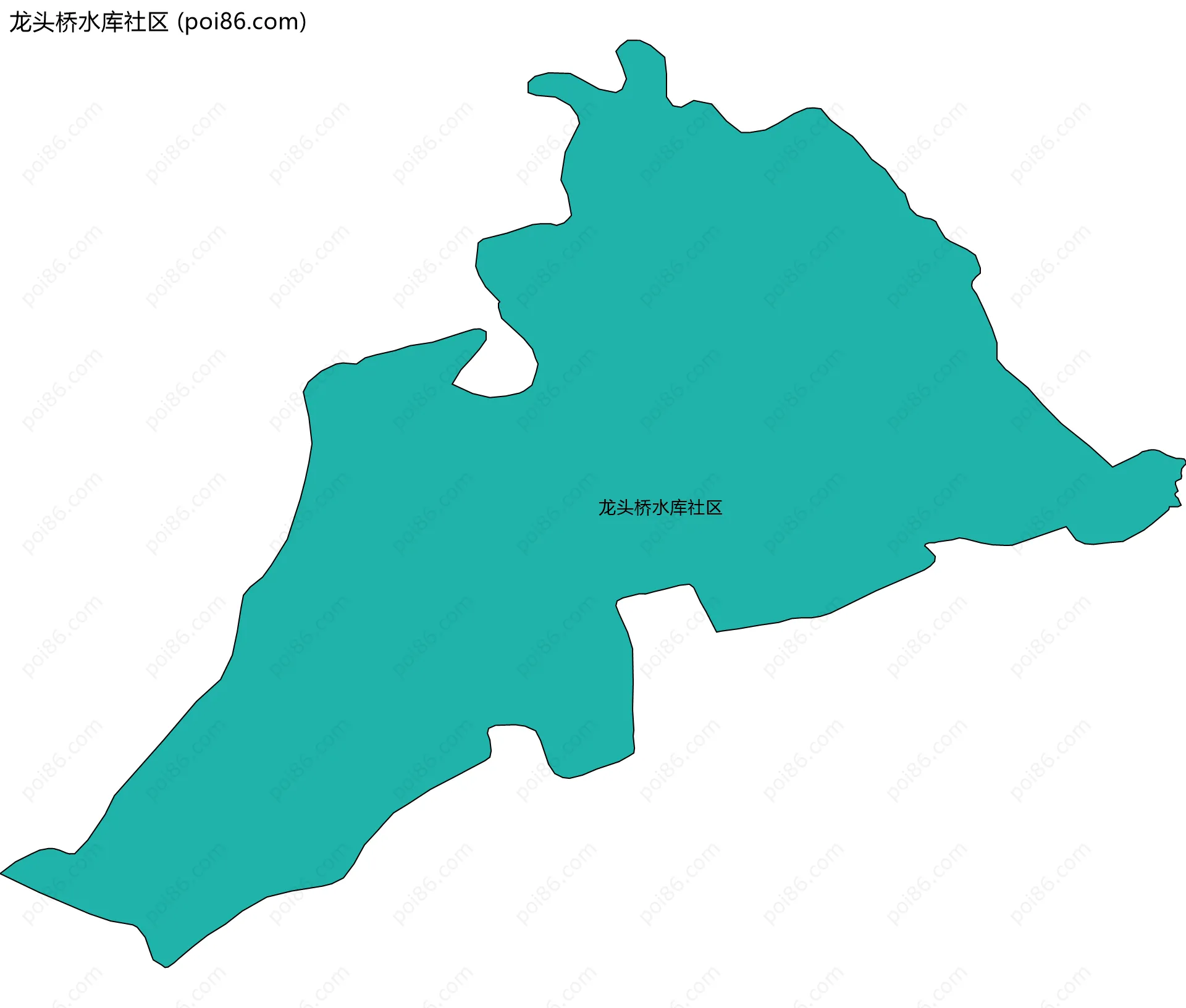 龙头桥水库社区边界地图