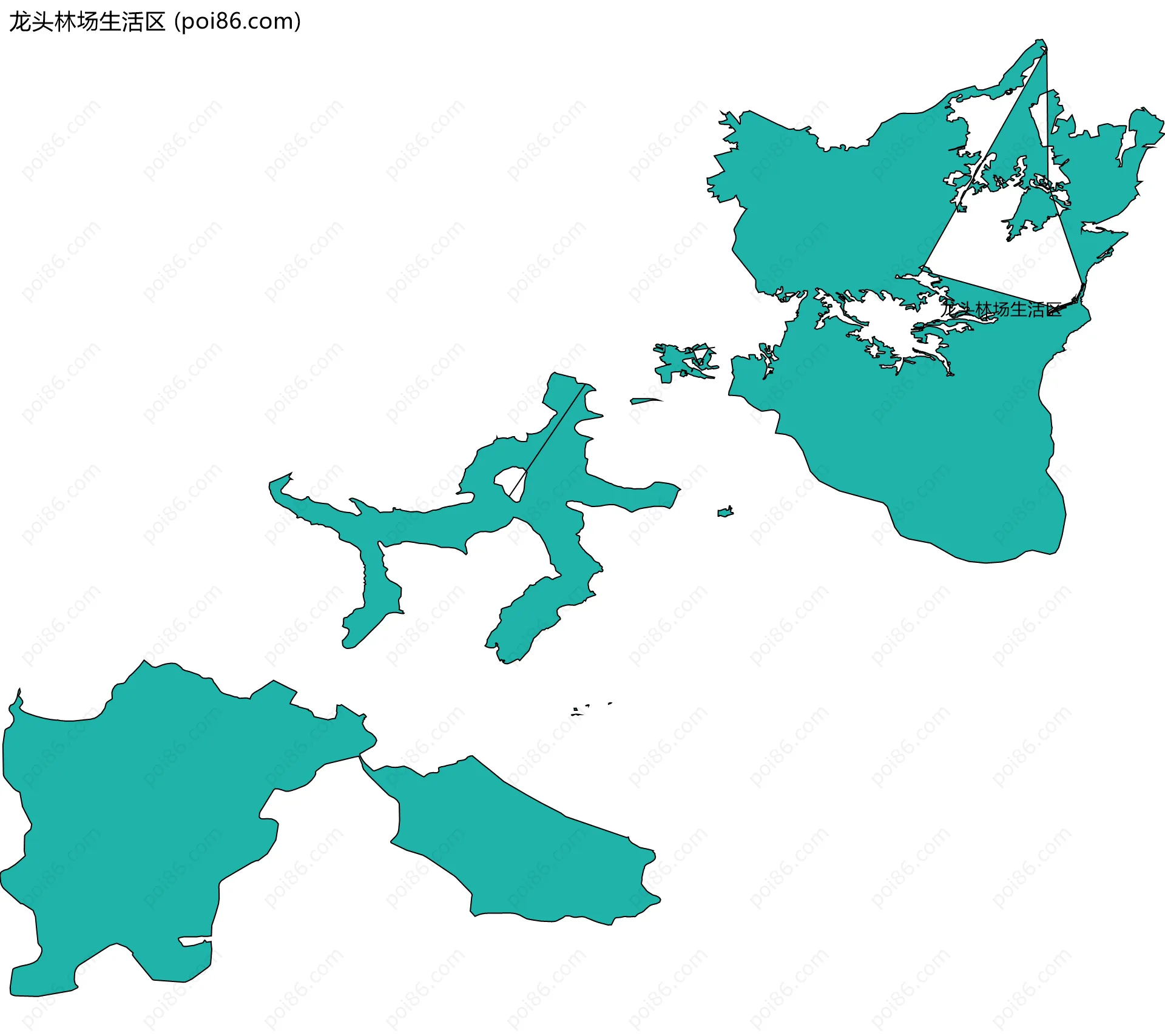 龙头林场生活区边界地图
