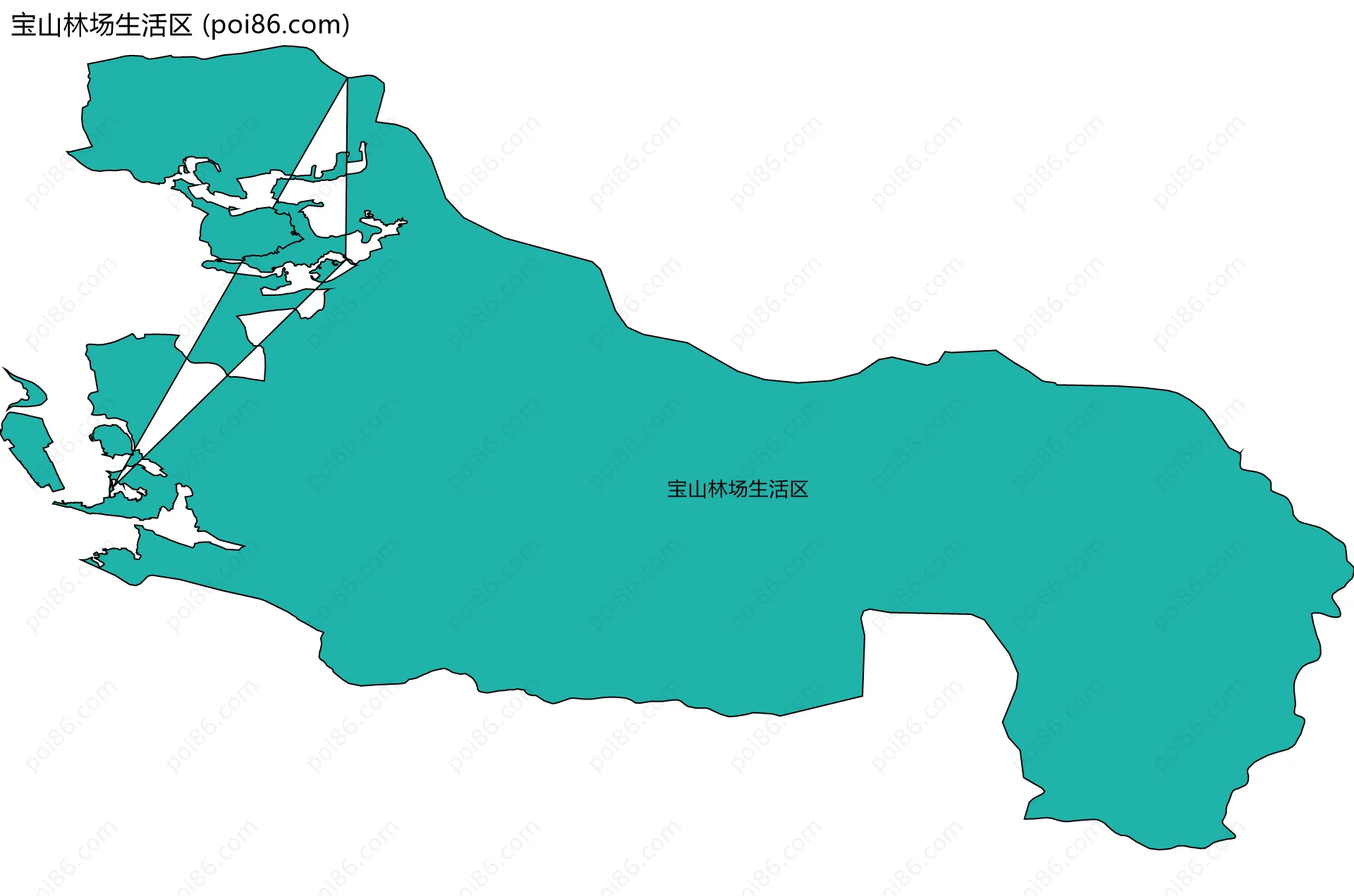宝山林场生活区边界地图