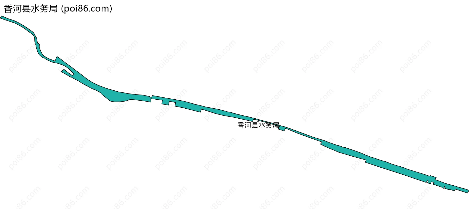 香河县水务局边界地图(五级行政区划)