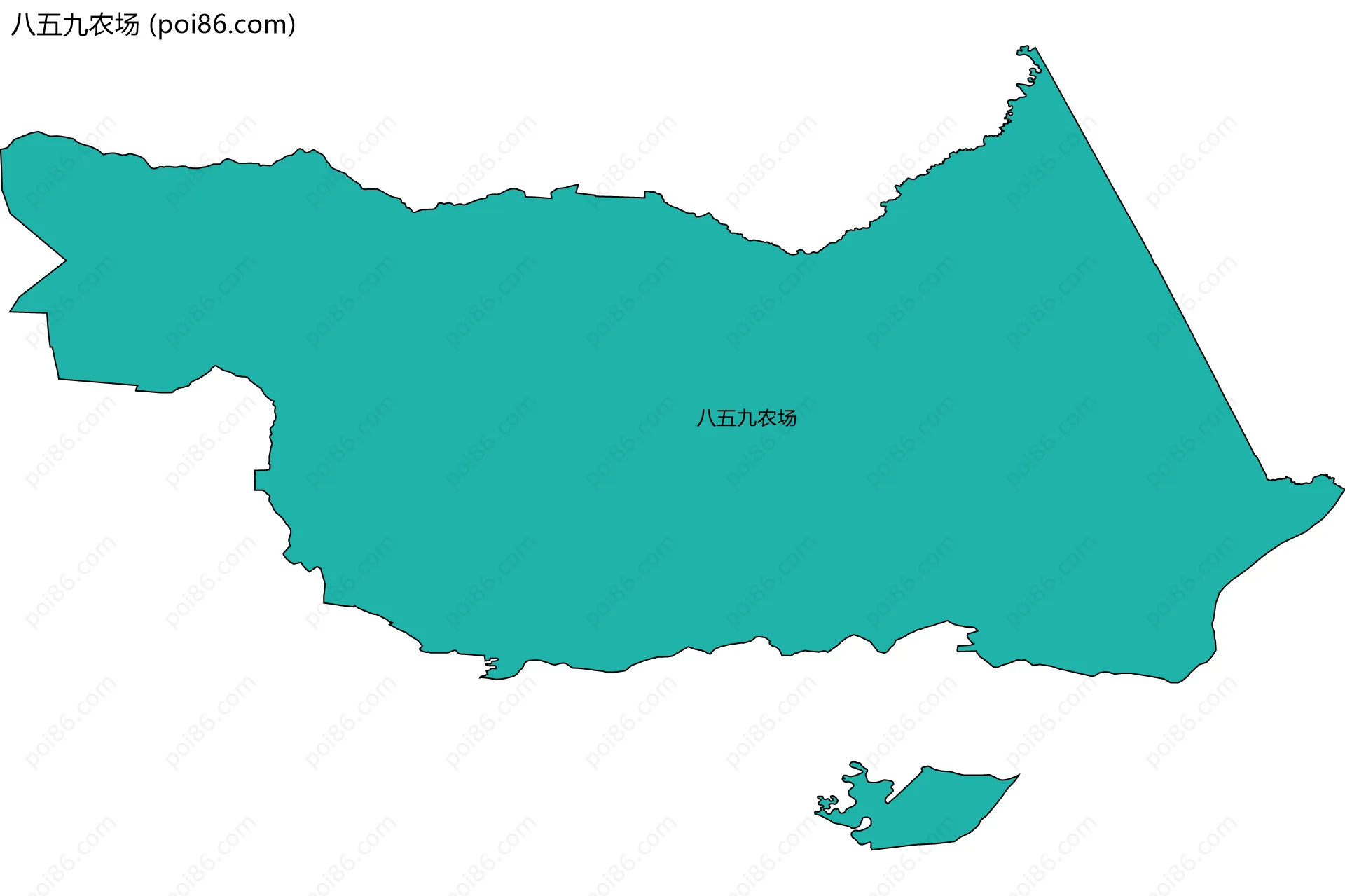 八五九农场边界地图(五级行政区划)