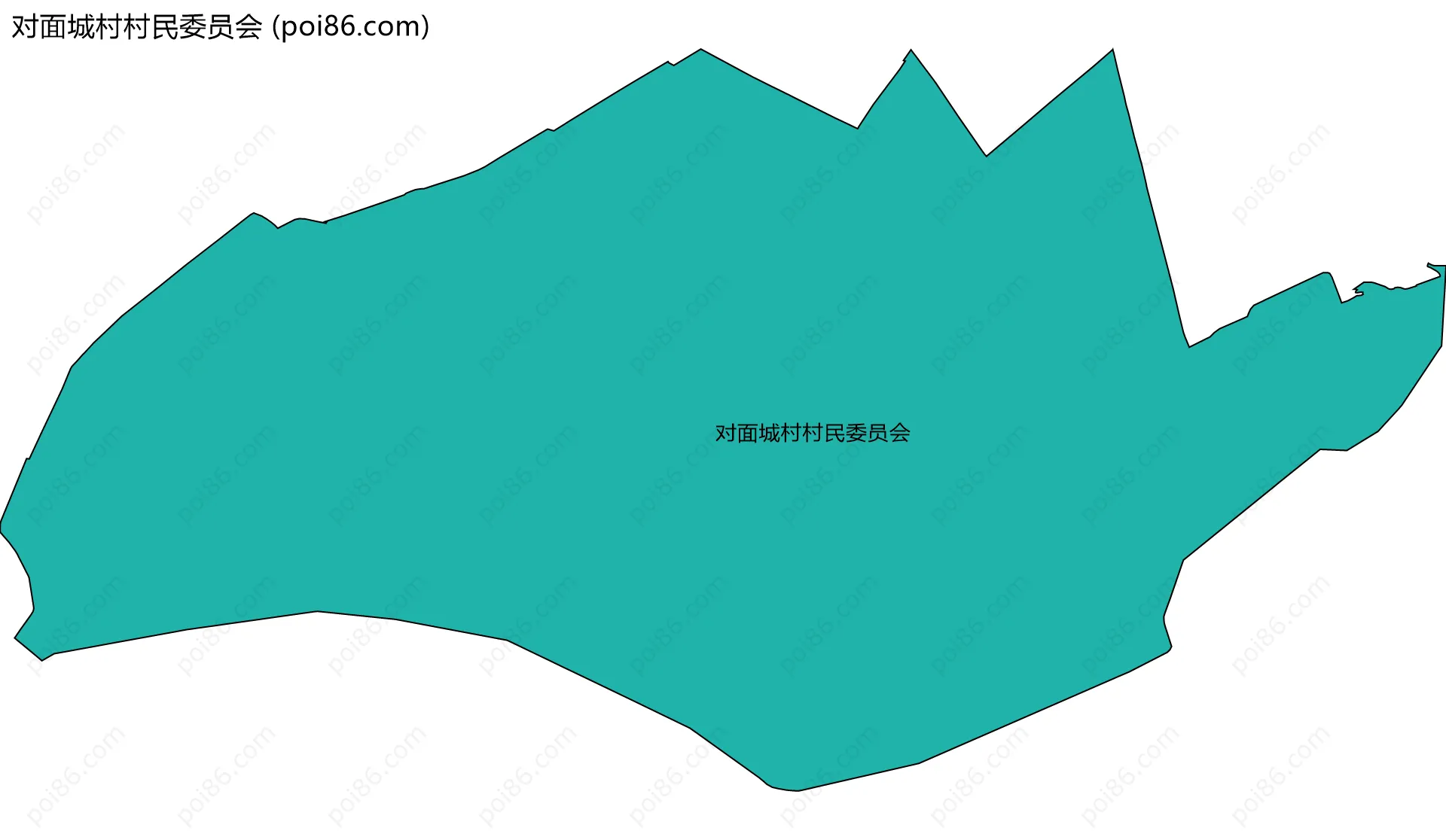 对面城村村民委员会边界地图