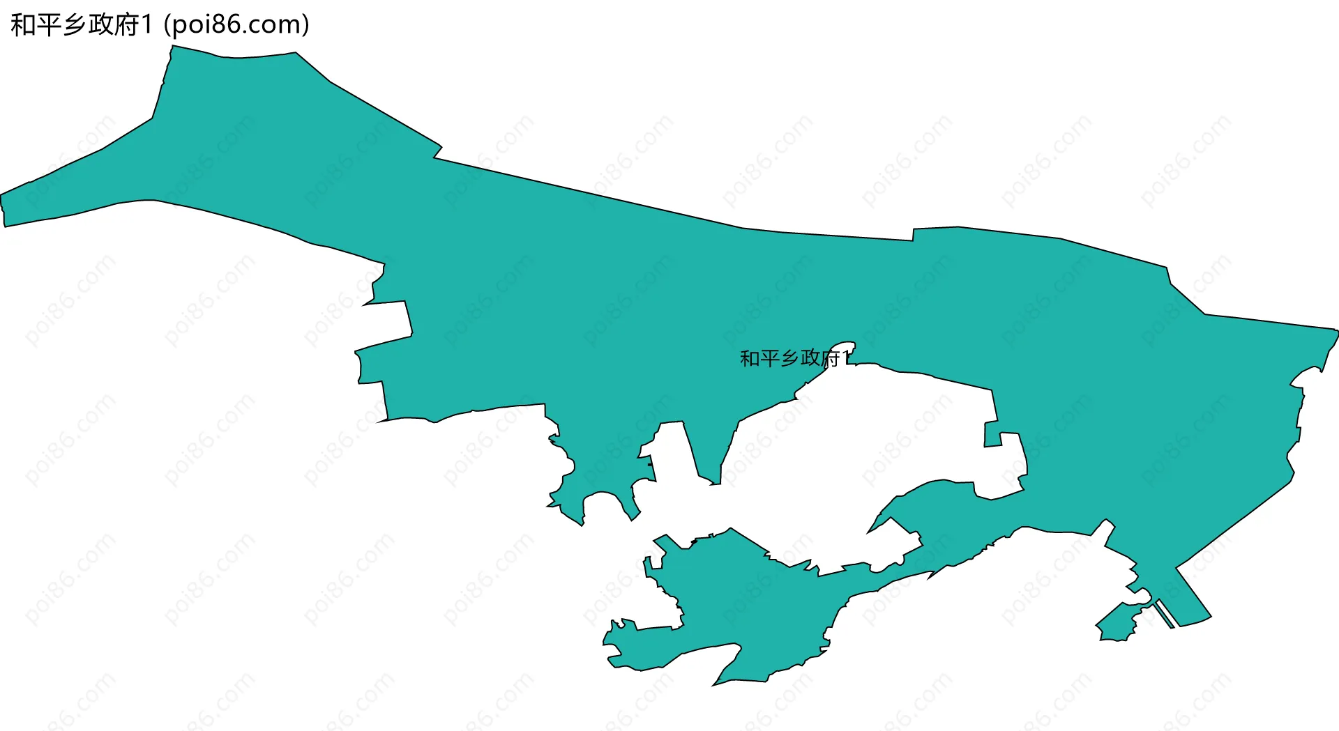 和平乡政府1边界地图