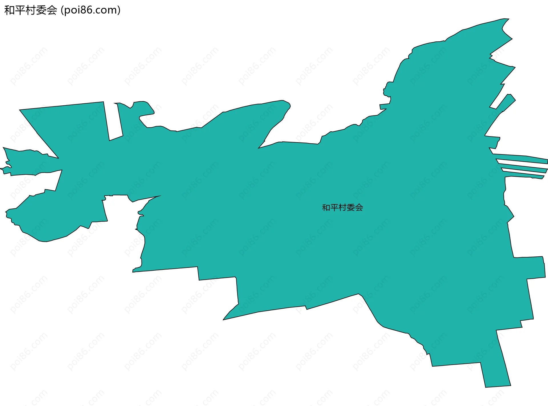 和平村委会边界地图