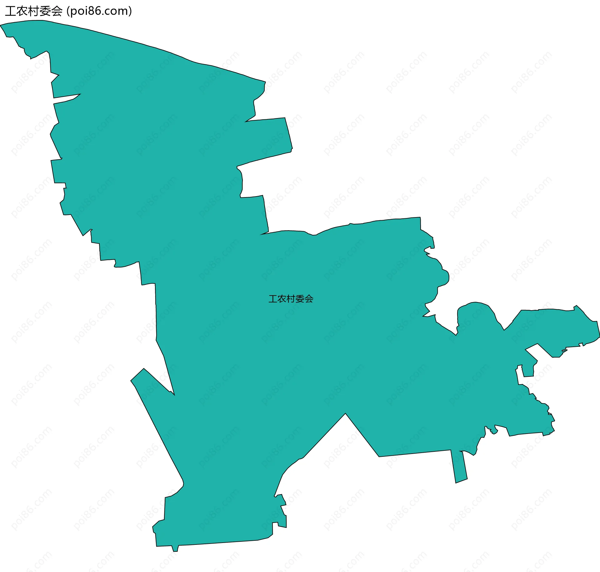 工农村委会边界地图