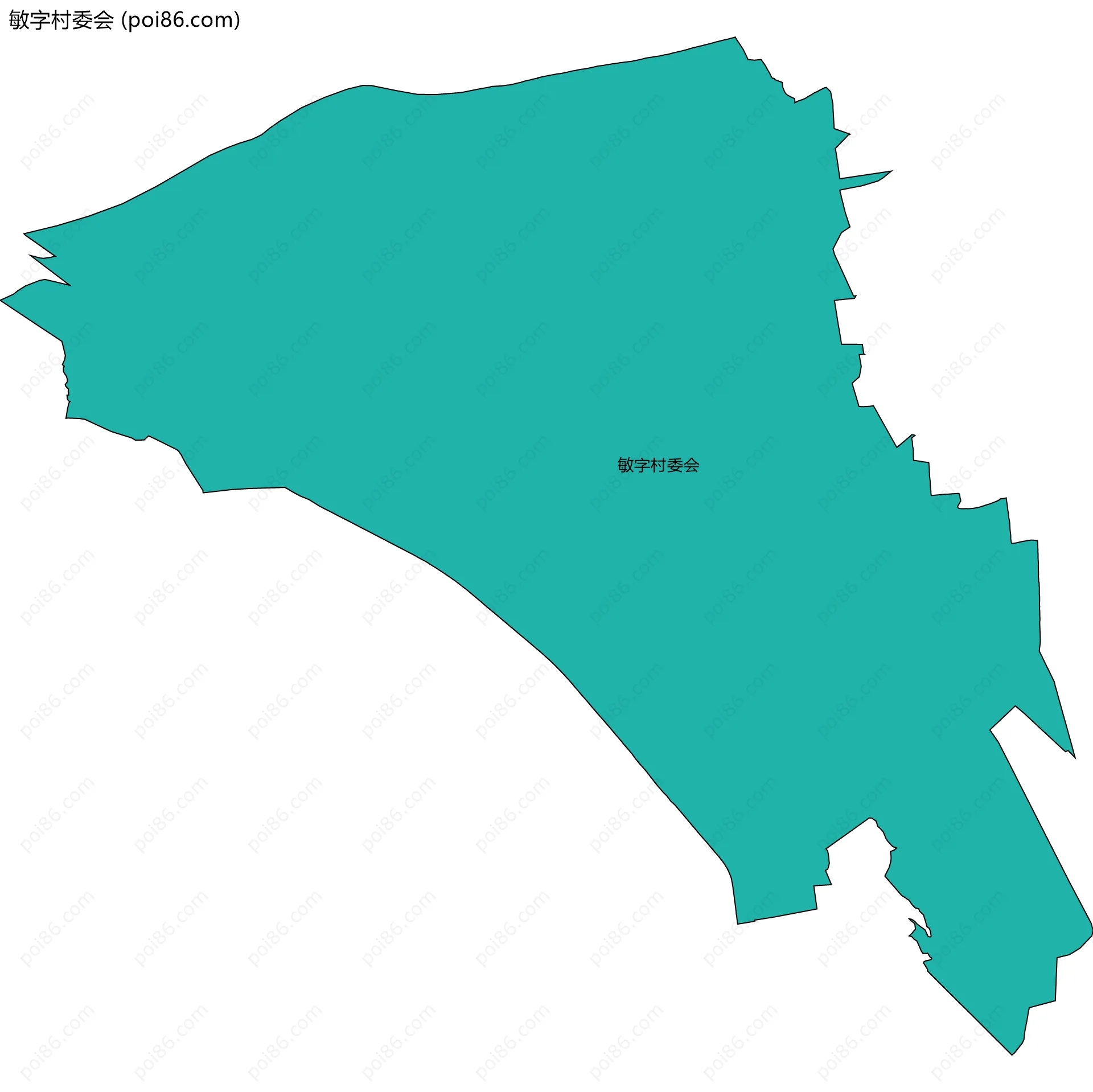 敏字村委会边界地图
