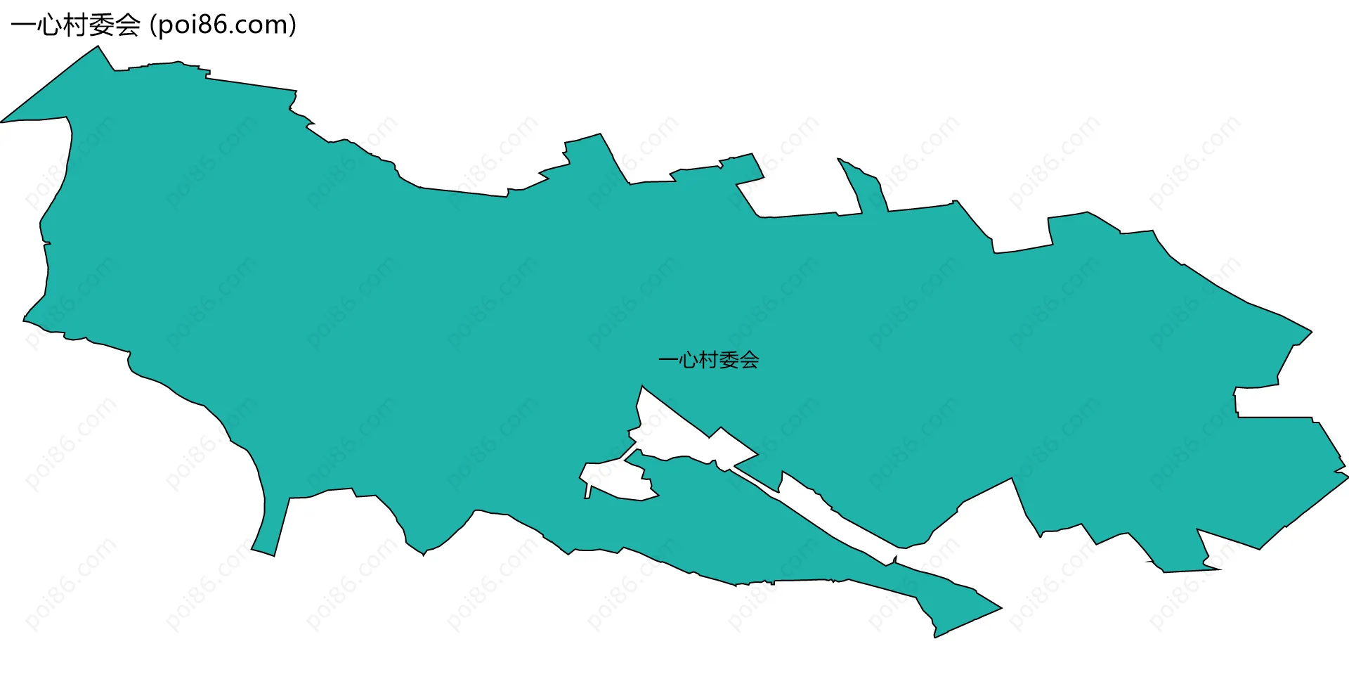 一心村委会边界地图