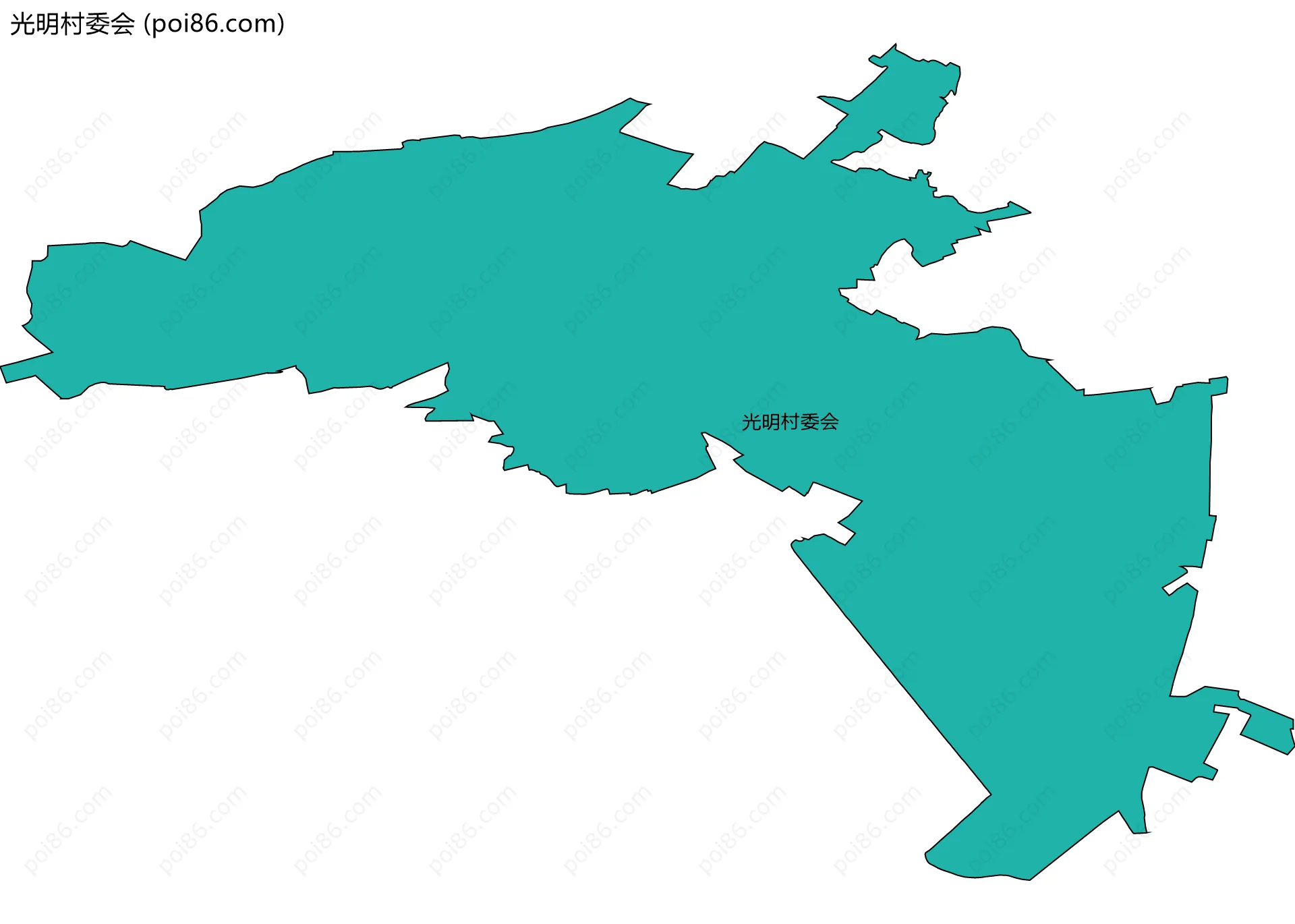 光明村委会边界地图