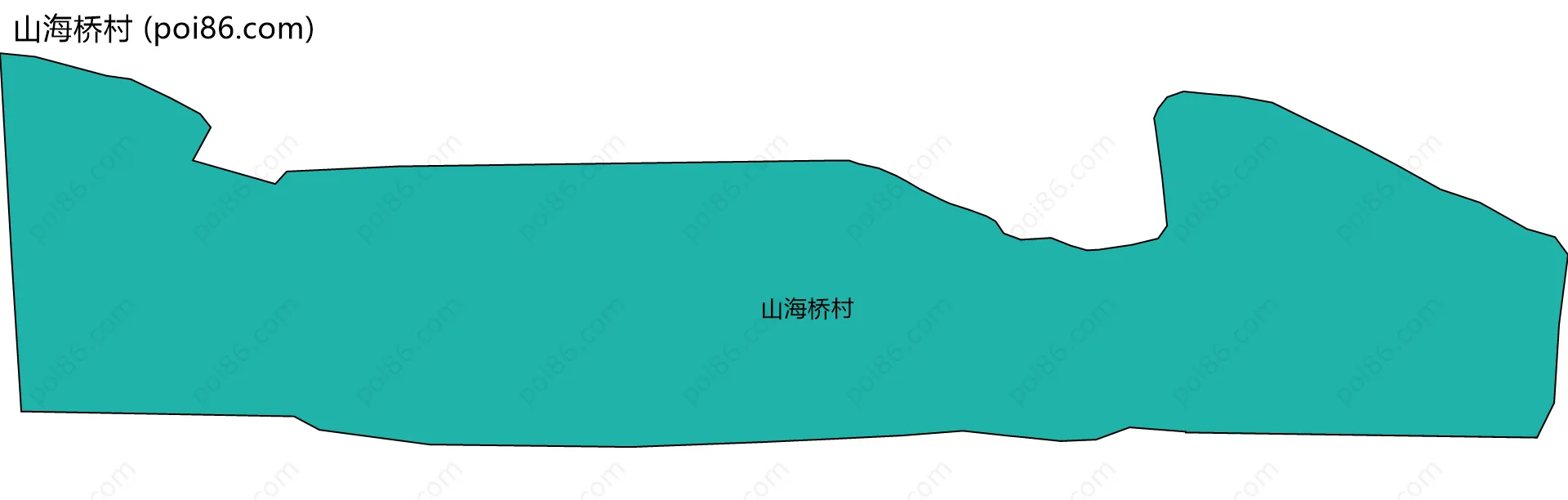 山海桥村边界地图
