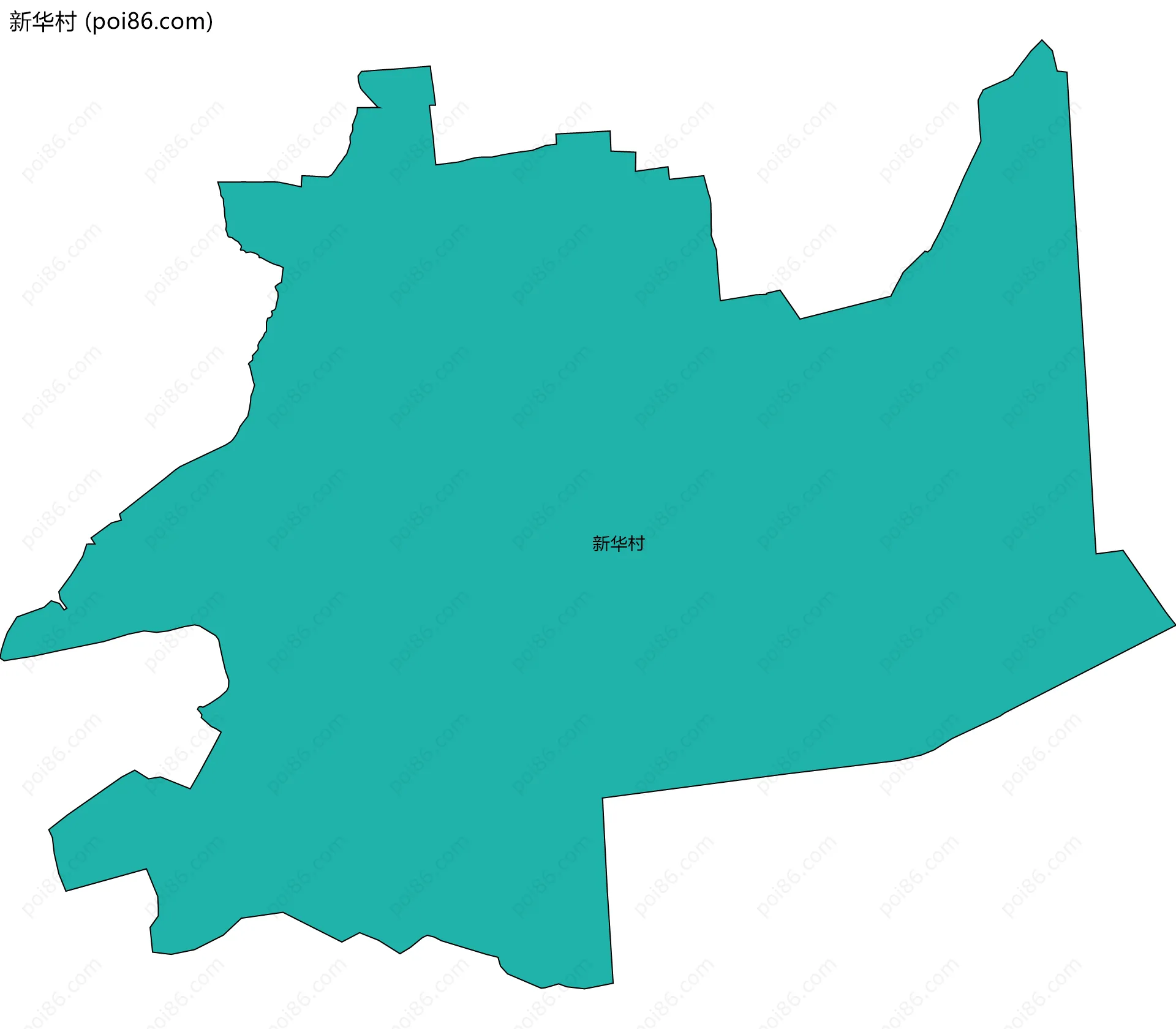新华村边界地图