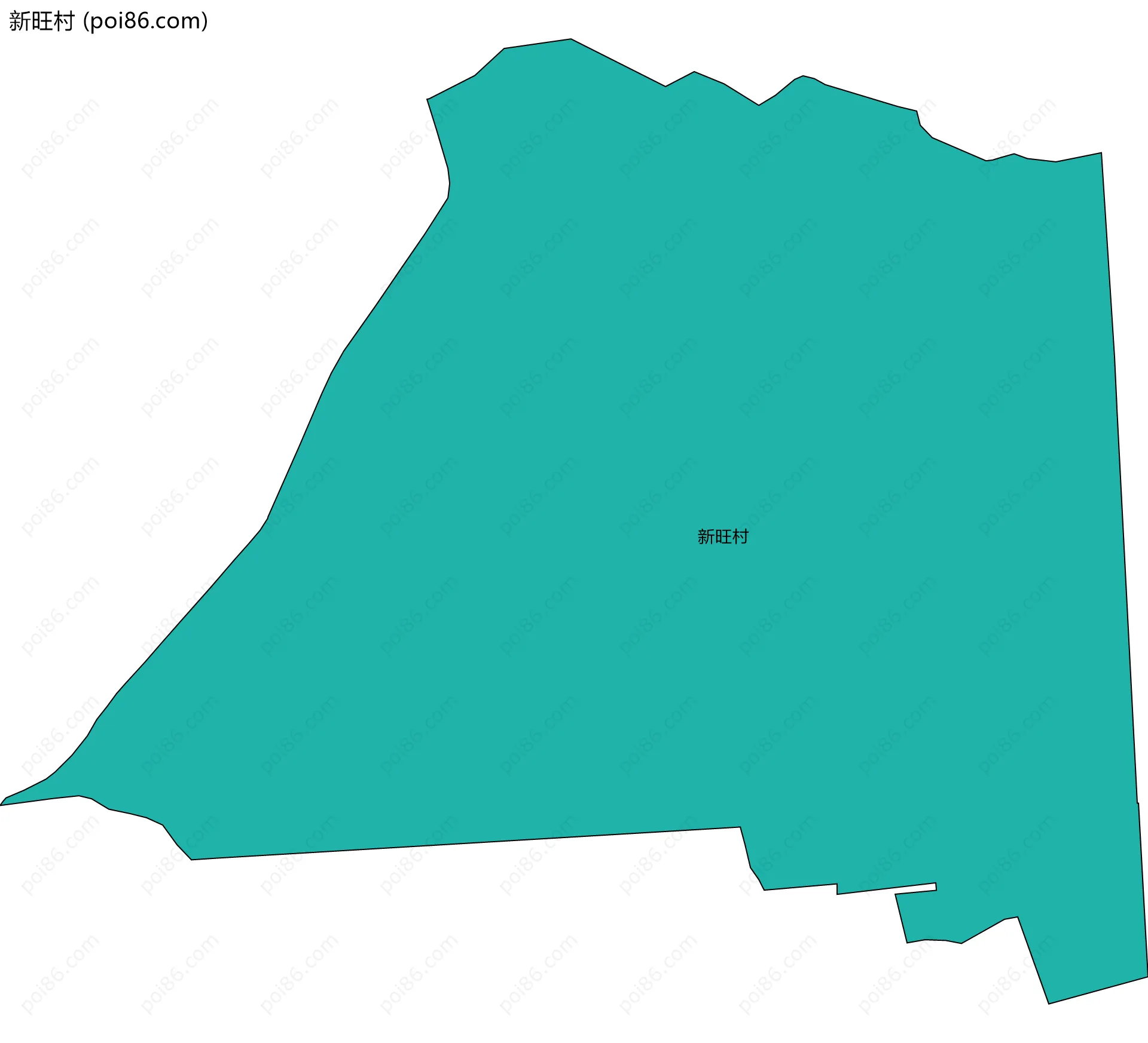 新旺村边界地图