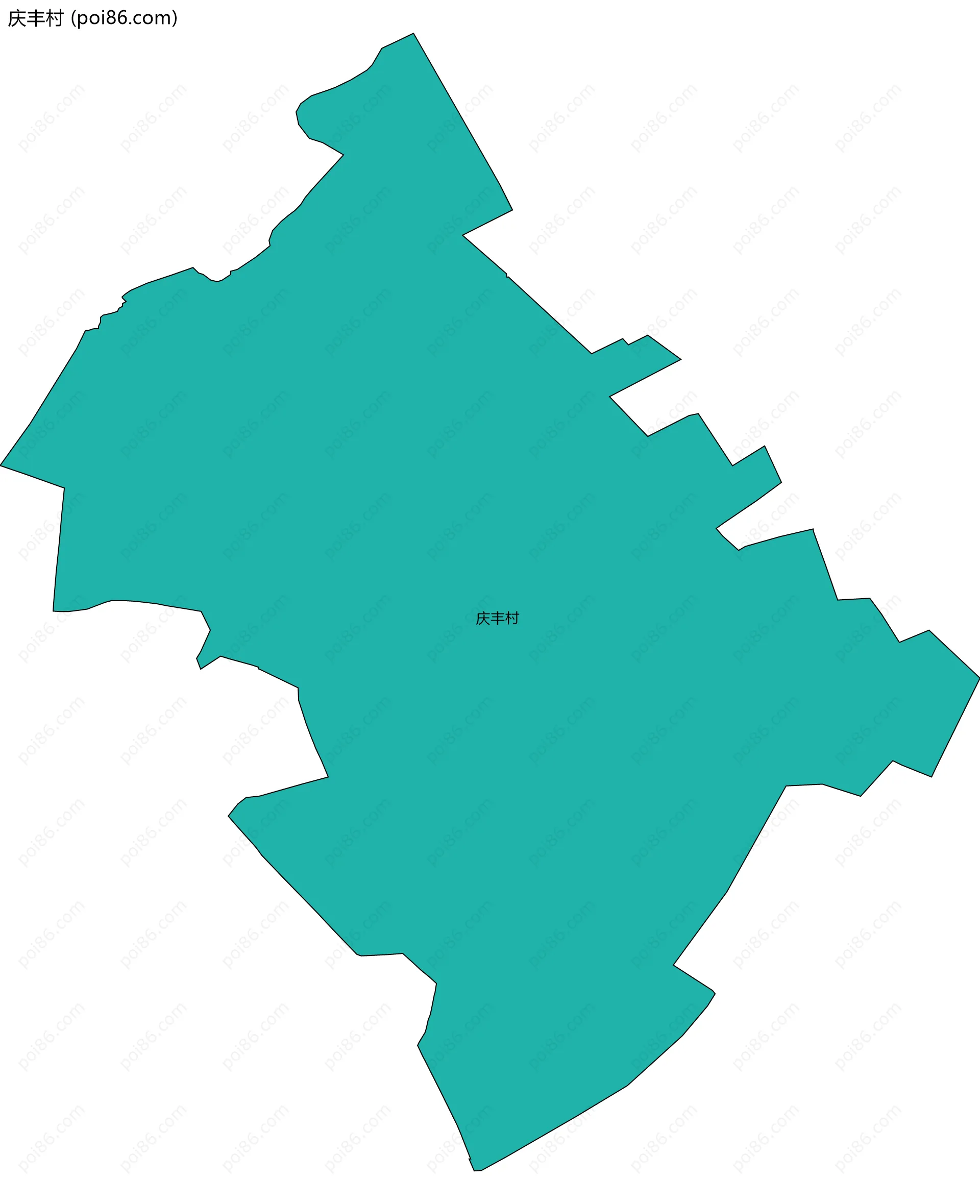 庆丰村边界地图