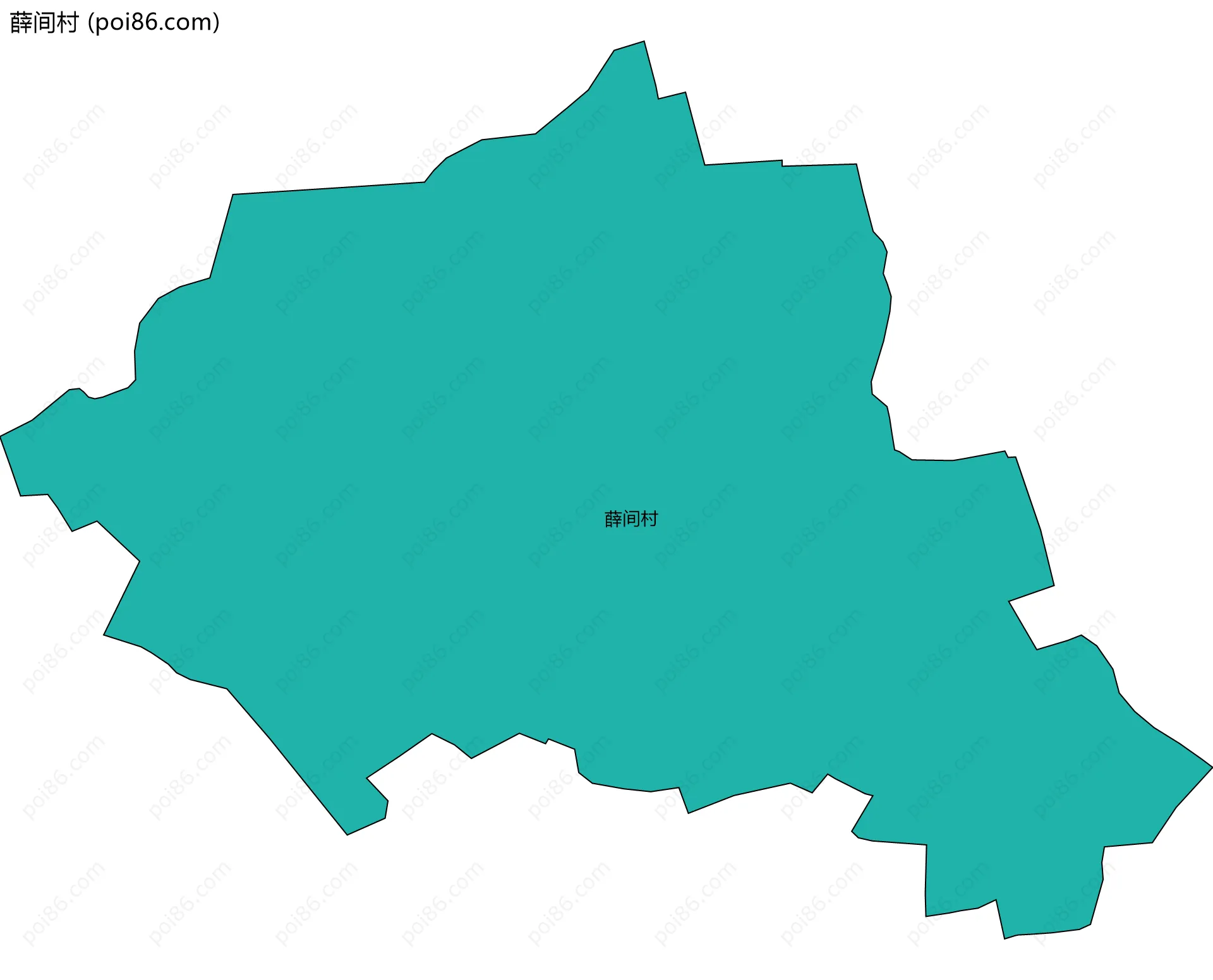 薛间村边界地图