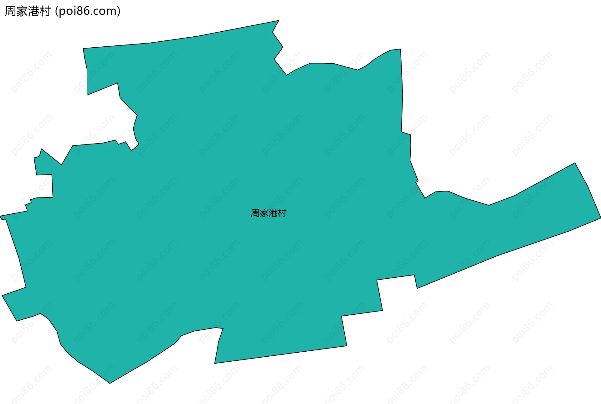 周家港村边界地图