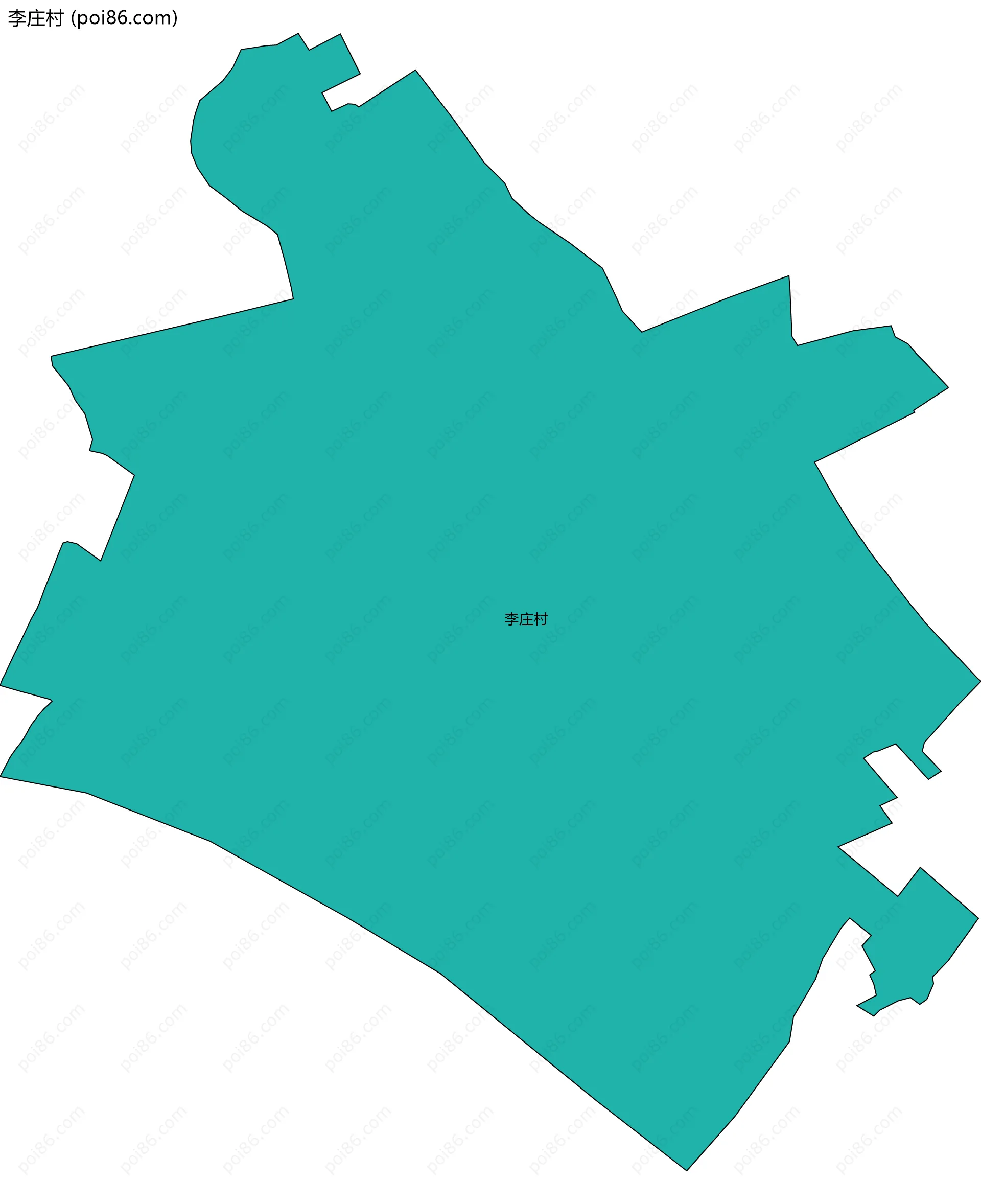 李庄村边界地图