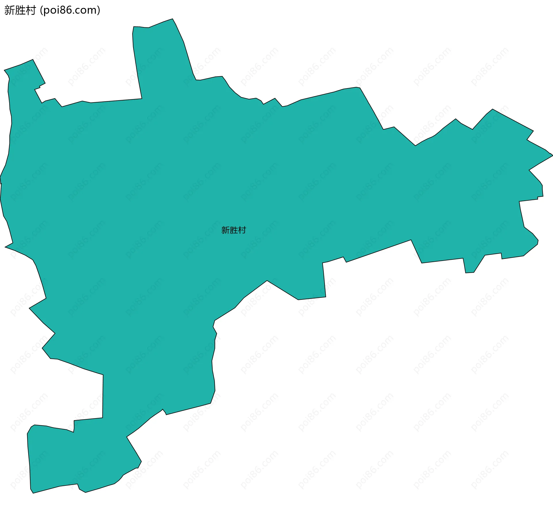 新胜村边界地图