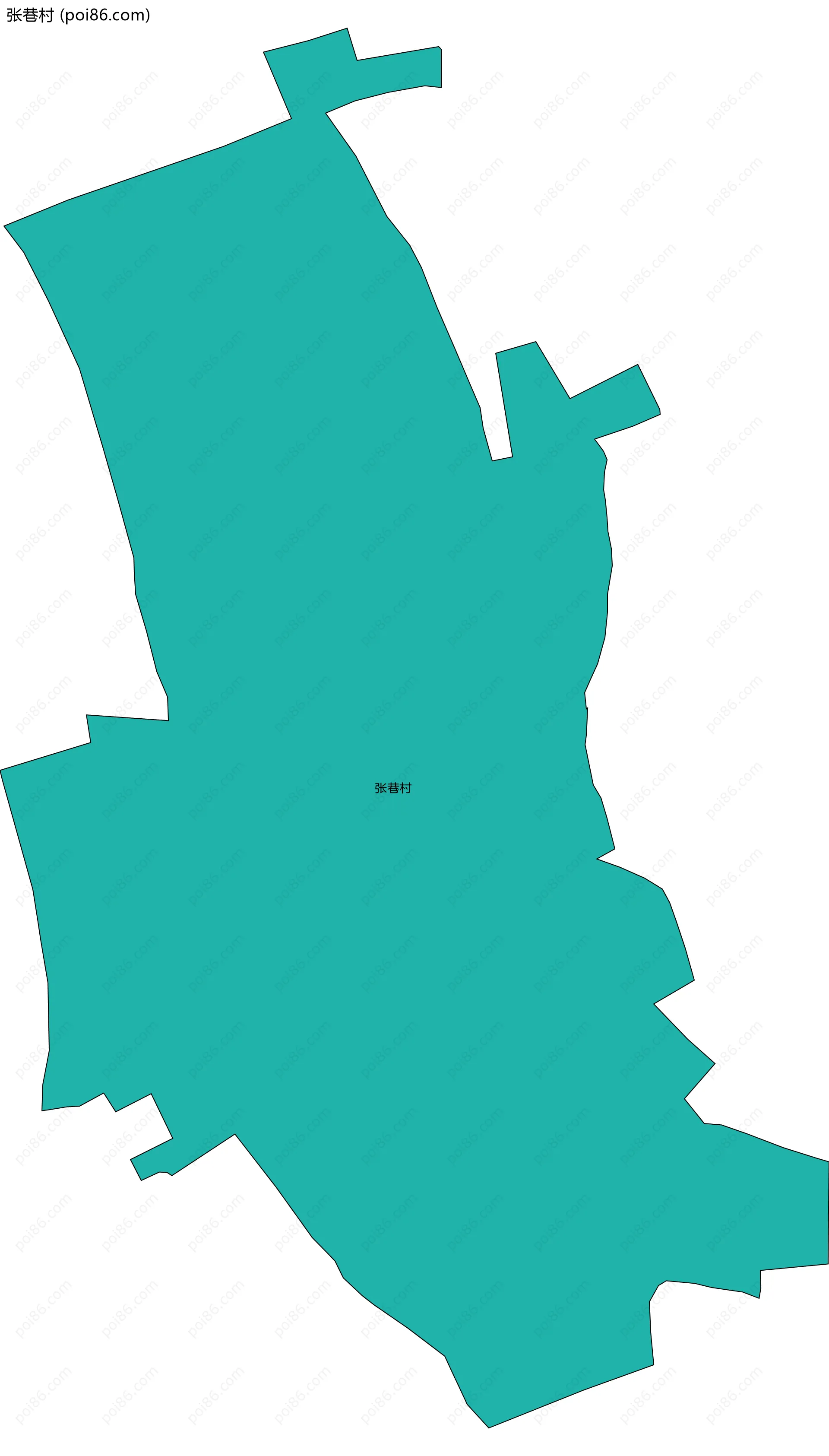 张巷村边界地图