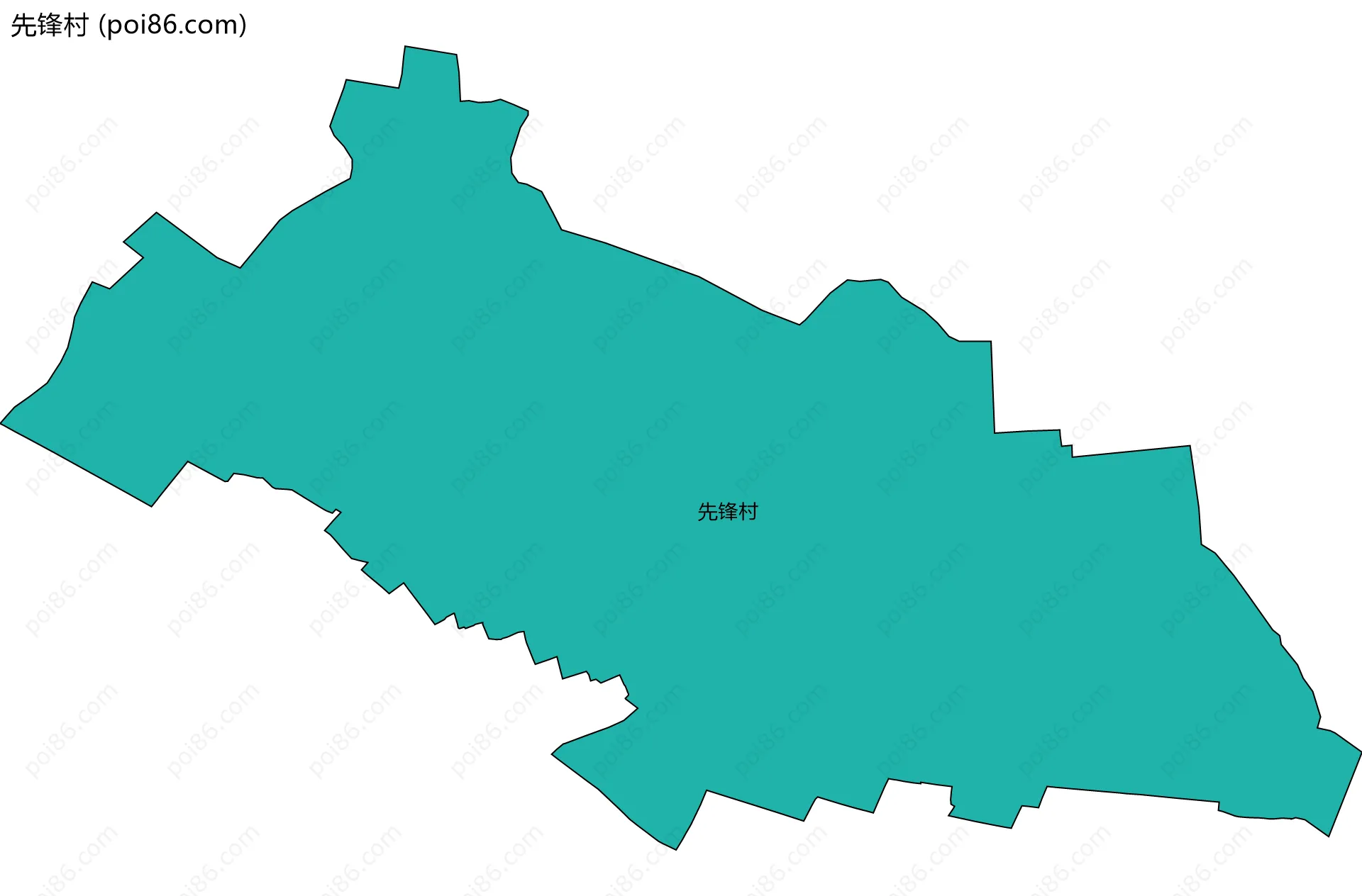 先锋村边界地图