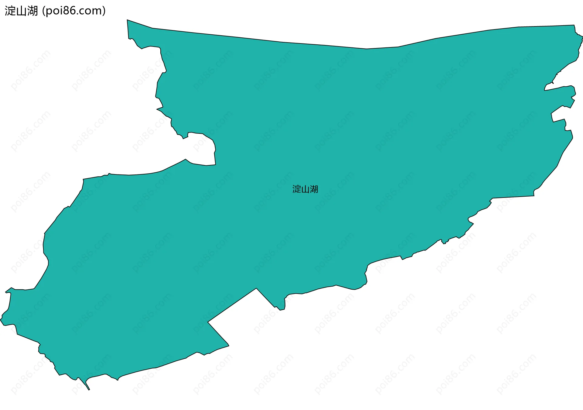 淀山湖边界地图