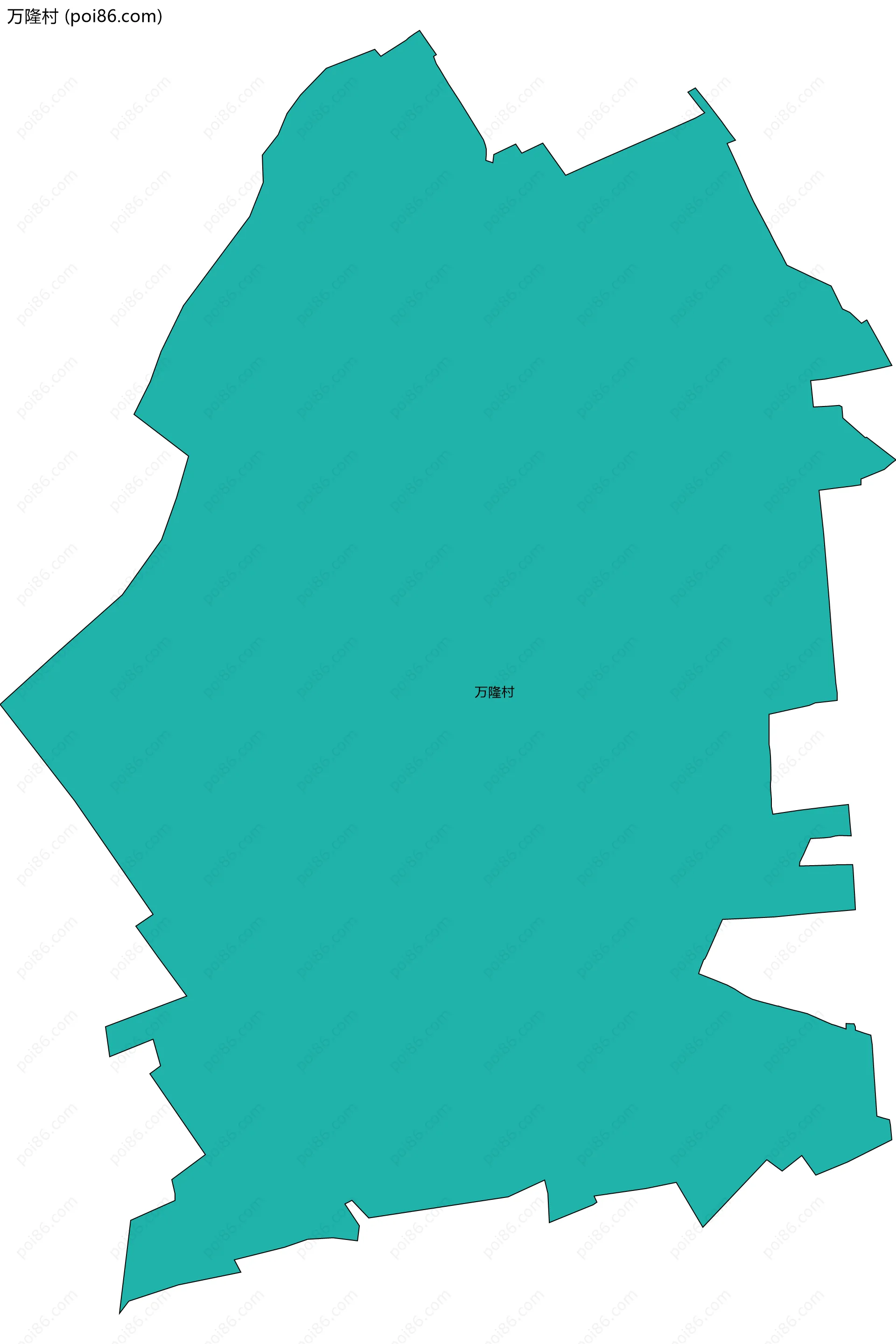 万隆村边界地图