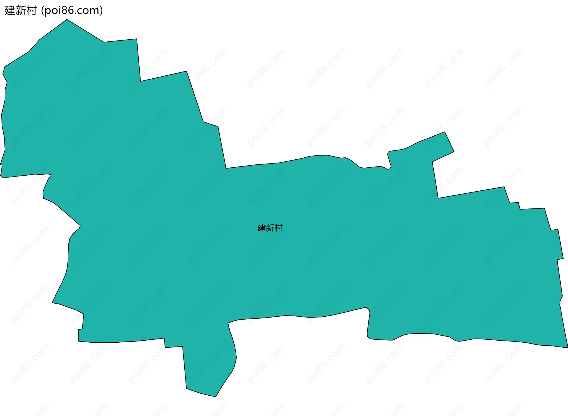 建新村边界地图