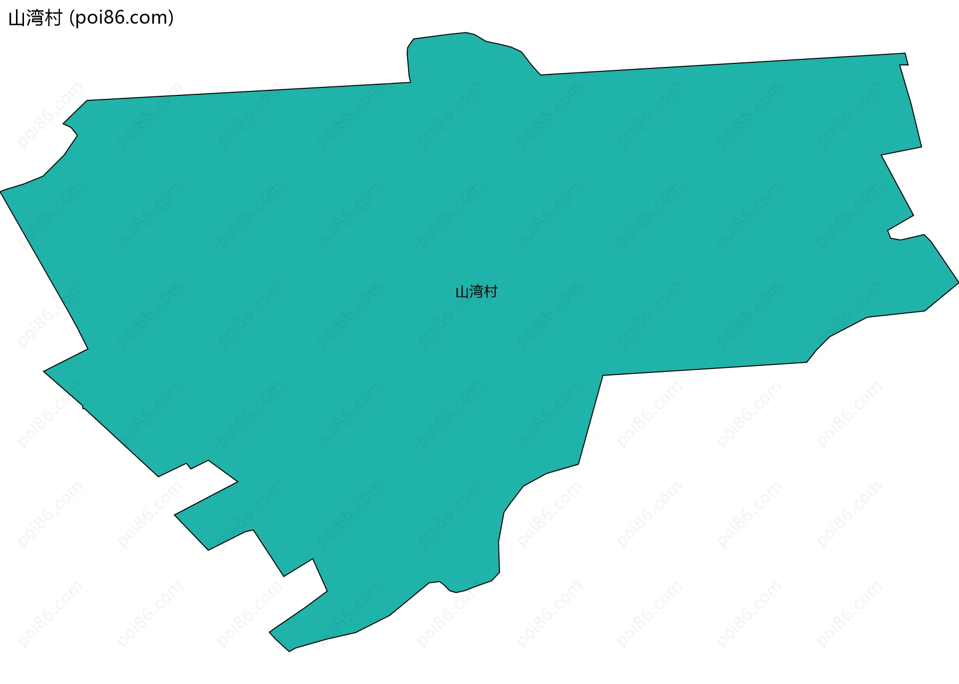 山湾村边界地图