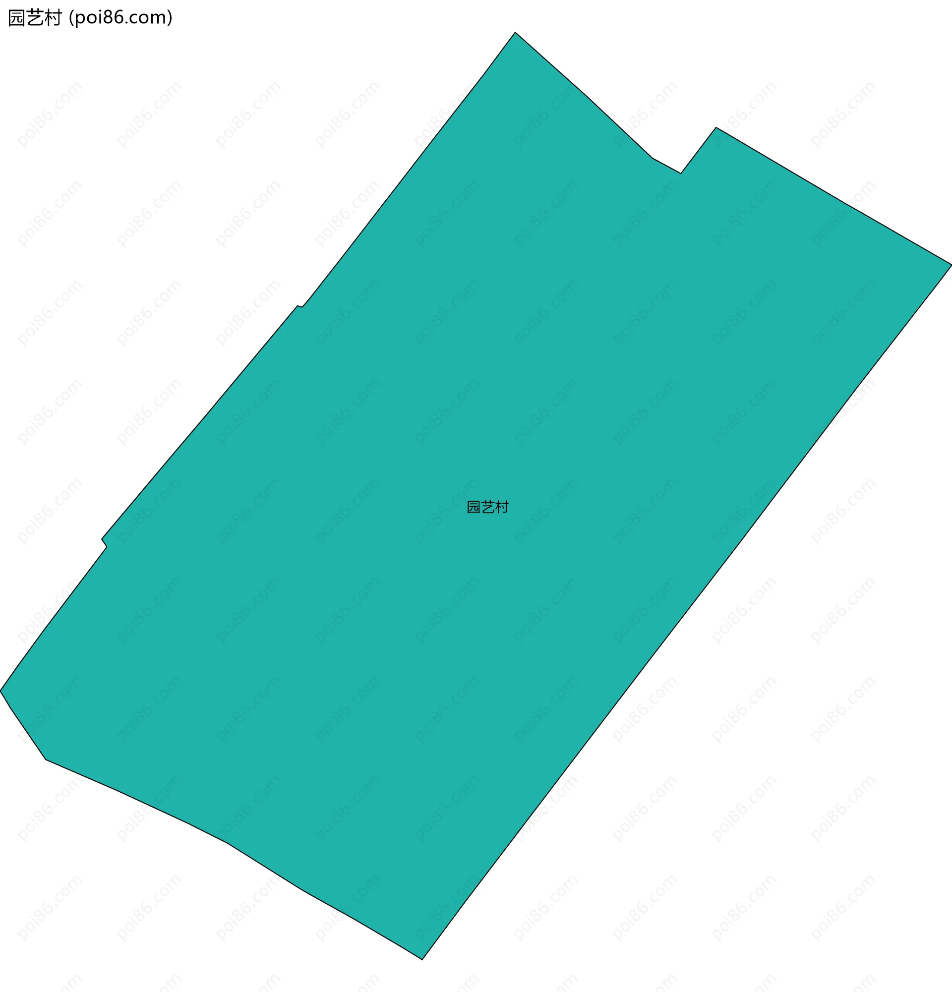 园艺村边界地图