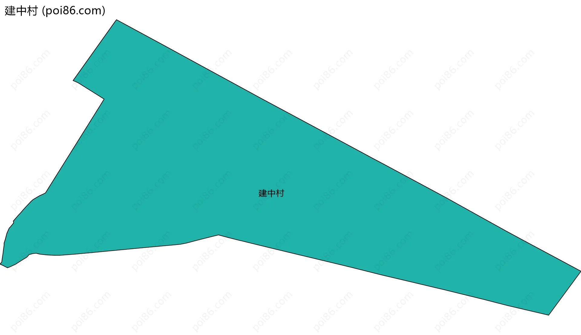 建中村边界地图