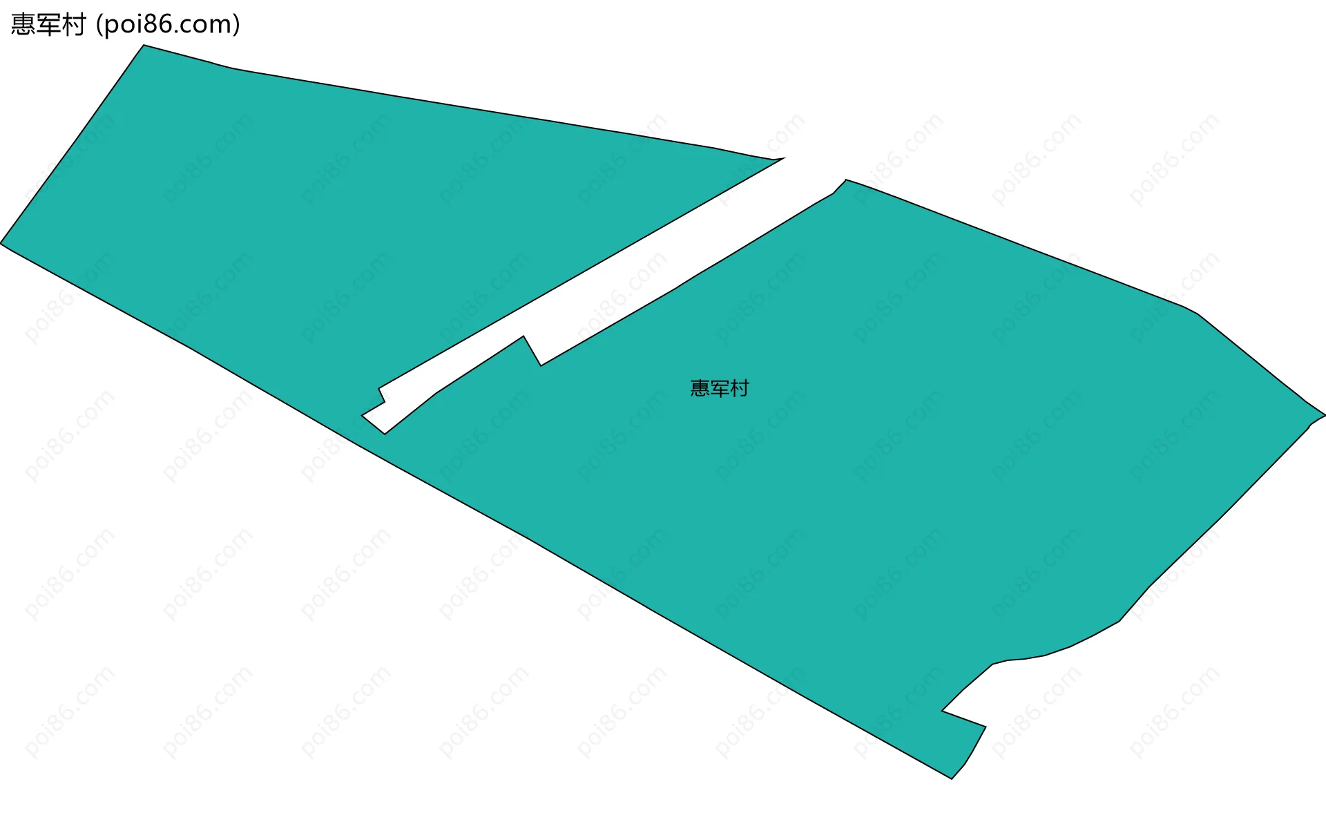 惠军村边界地图