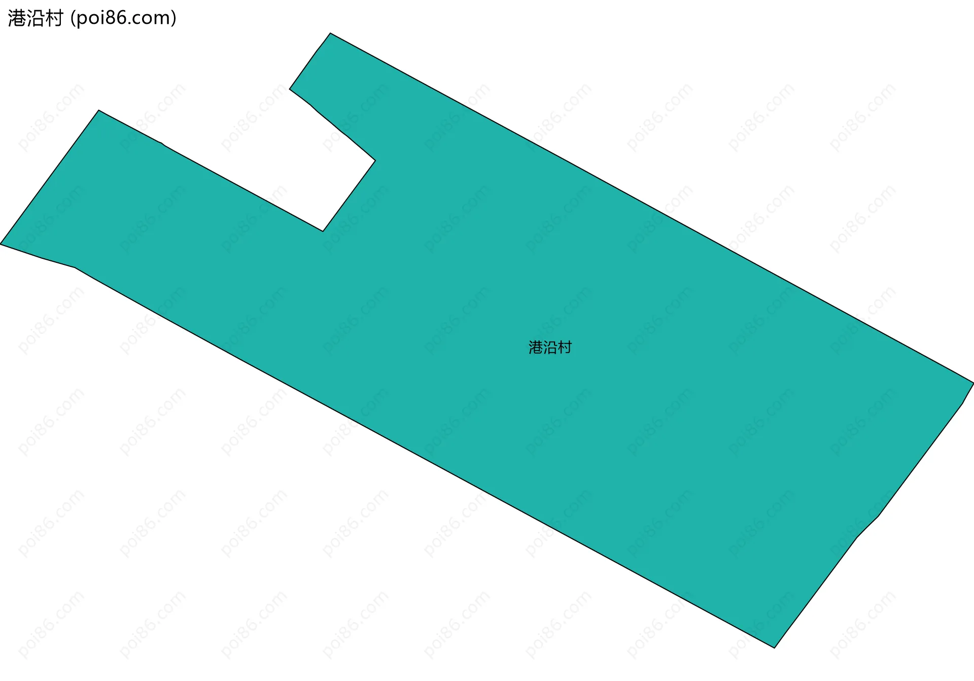 港沿村边界地图