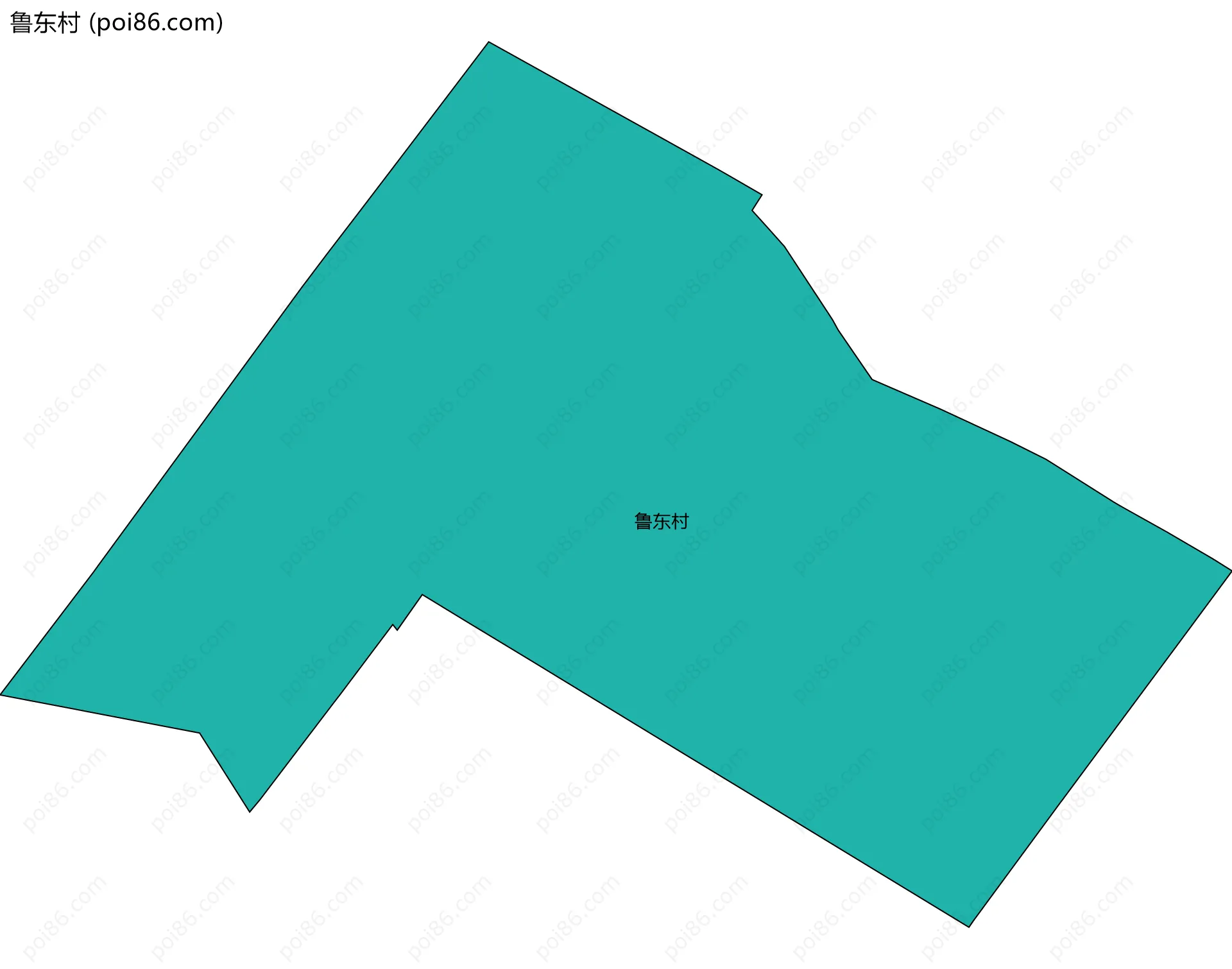 鲁东村边界地图