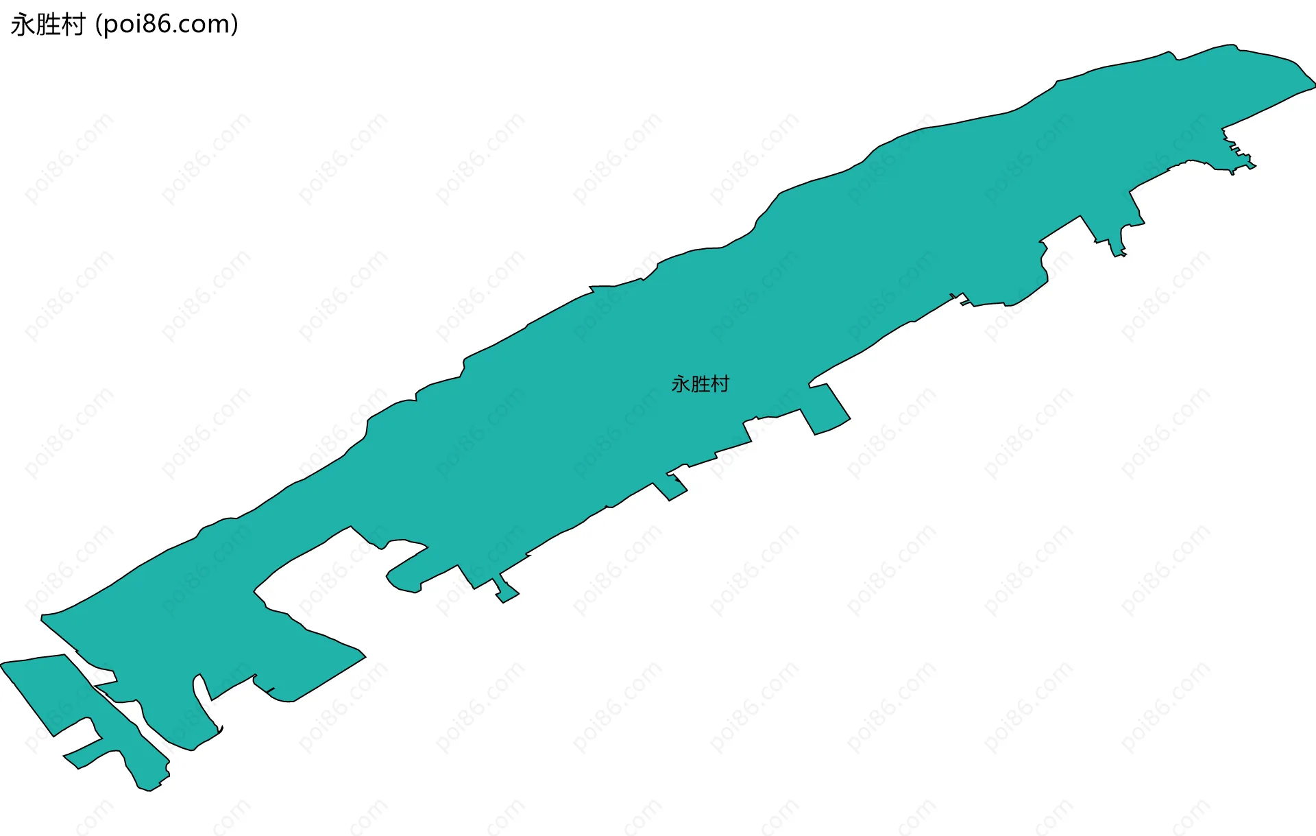 永胜村边界地图