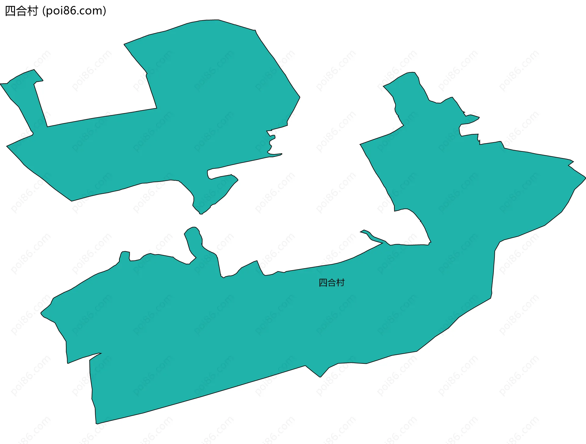 四合村边界地图