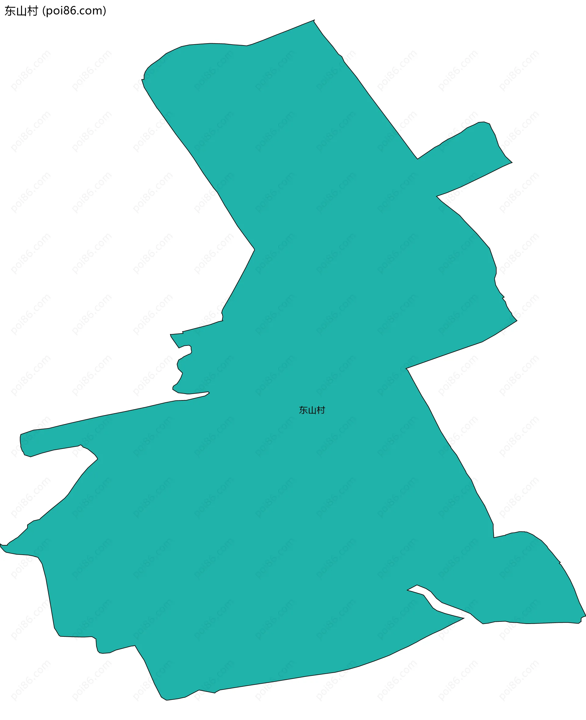 东山村边界地图