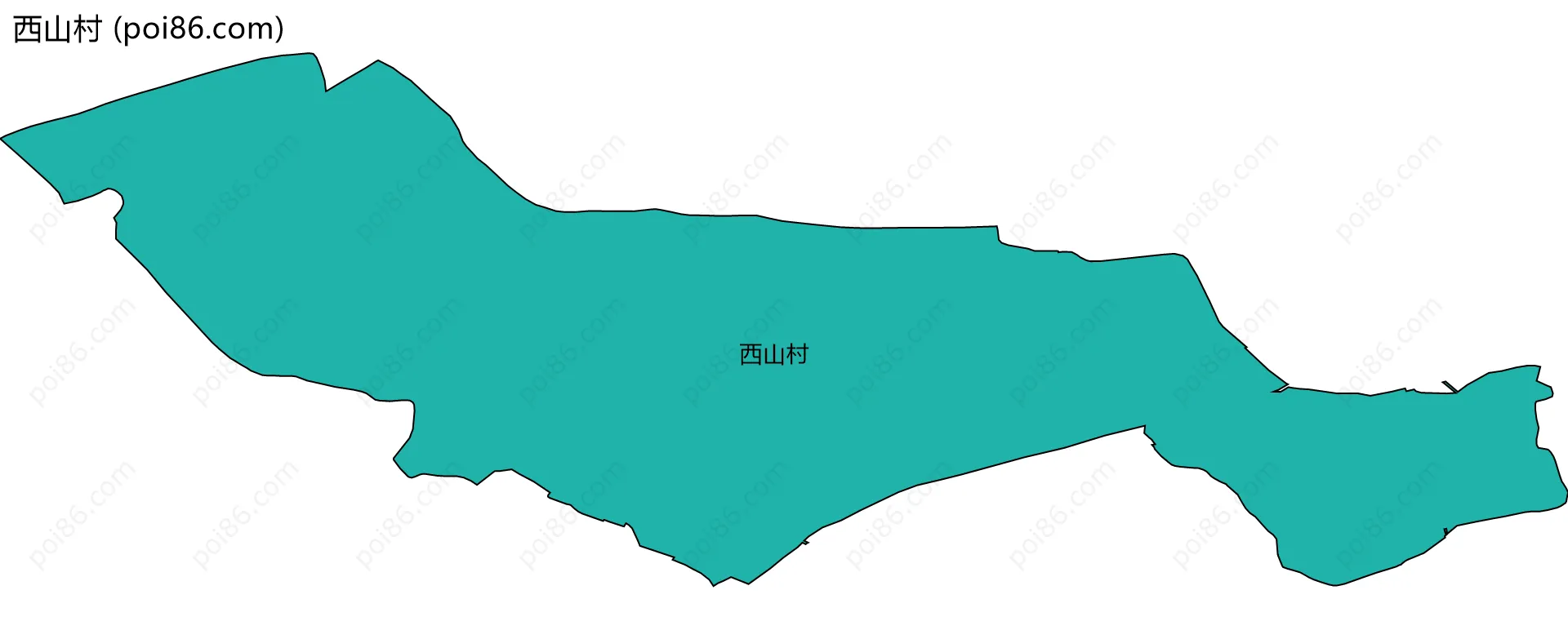 西山村边界地图