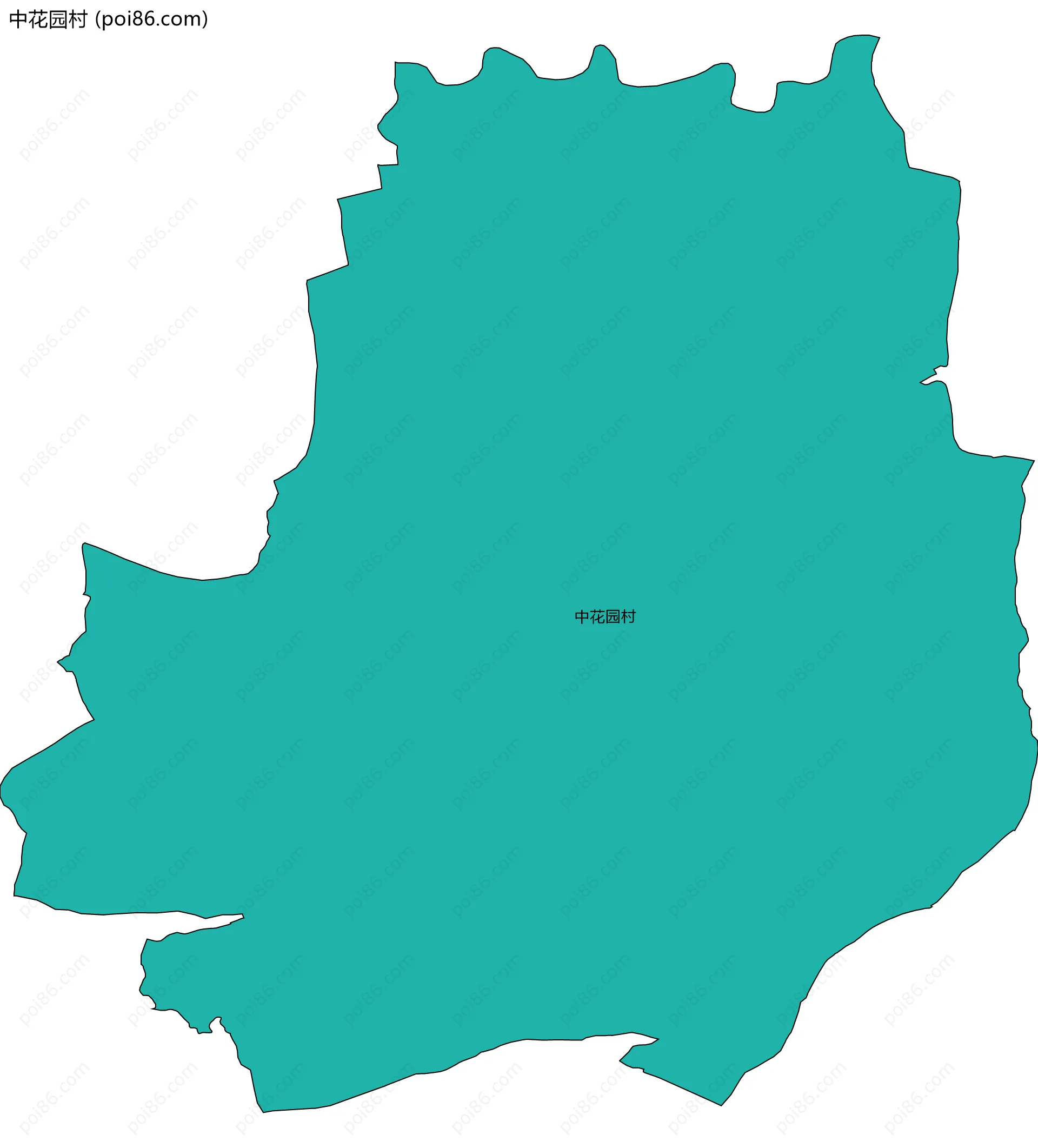 中花园村边界地图