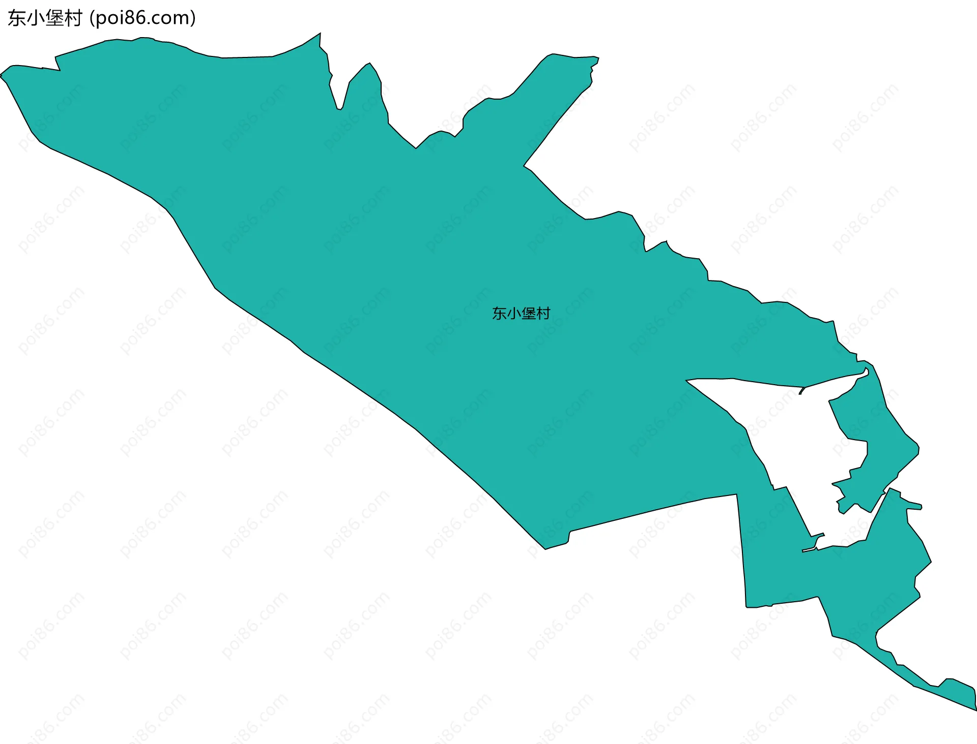 东小堡村边界地图