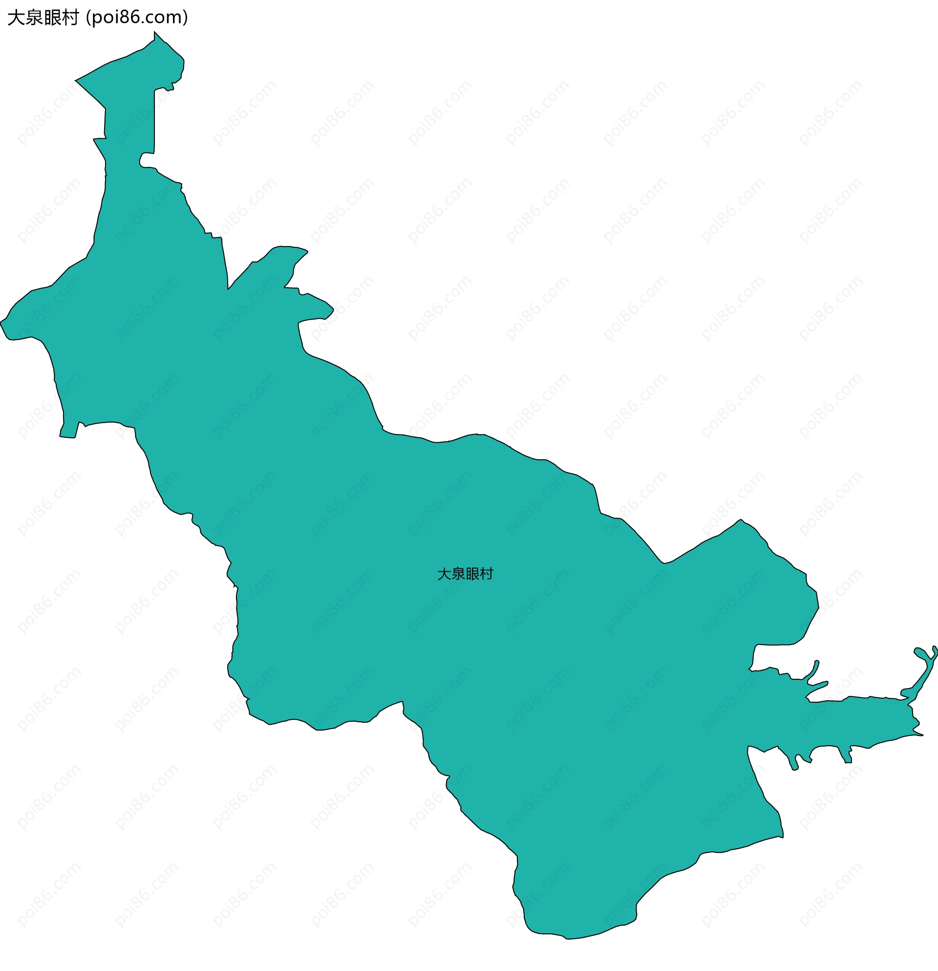大泉眼村边界地图
