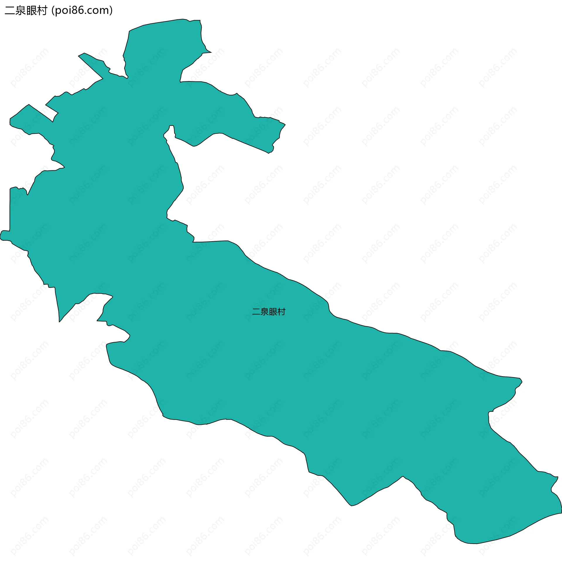 二泉眼村边界地图